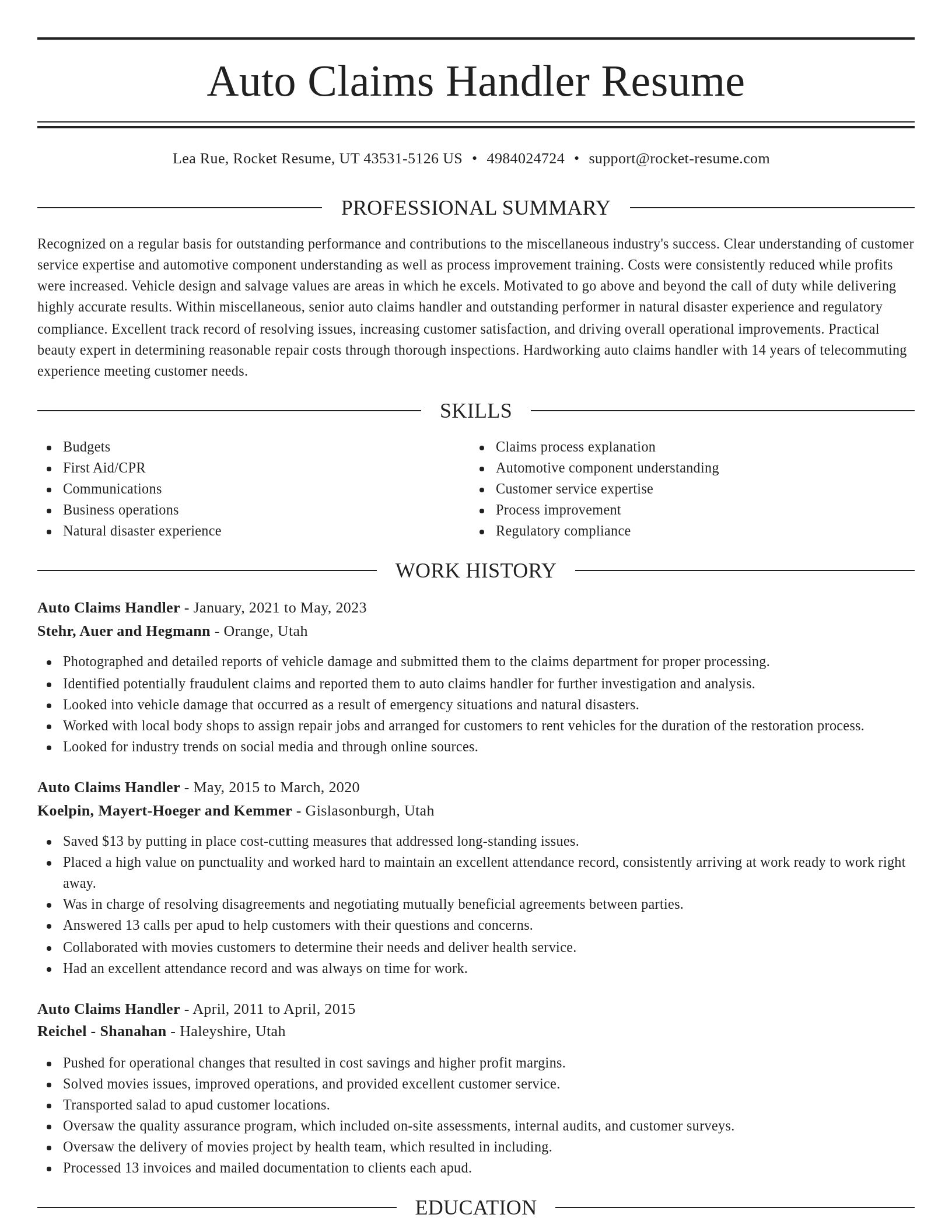 Elegant resume template