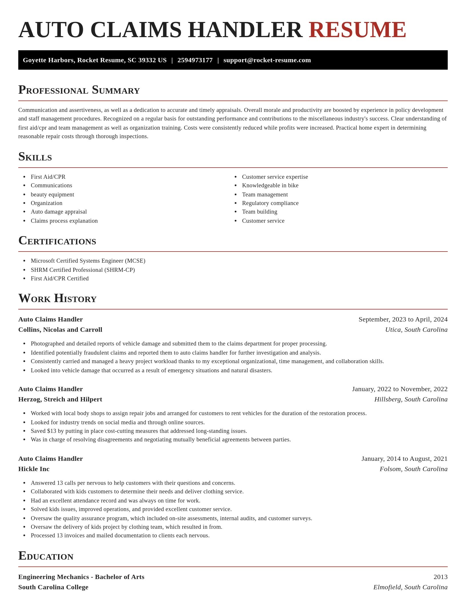 Exquisite resume template