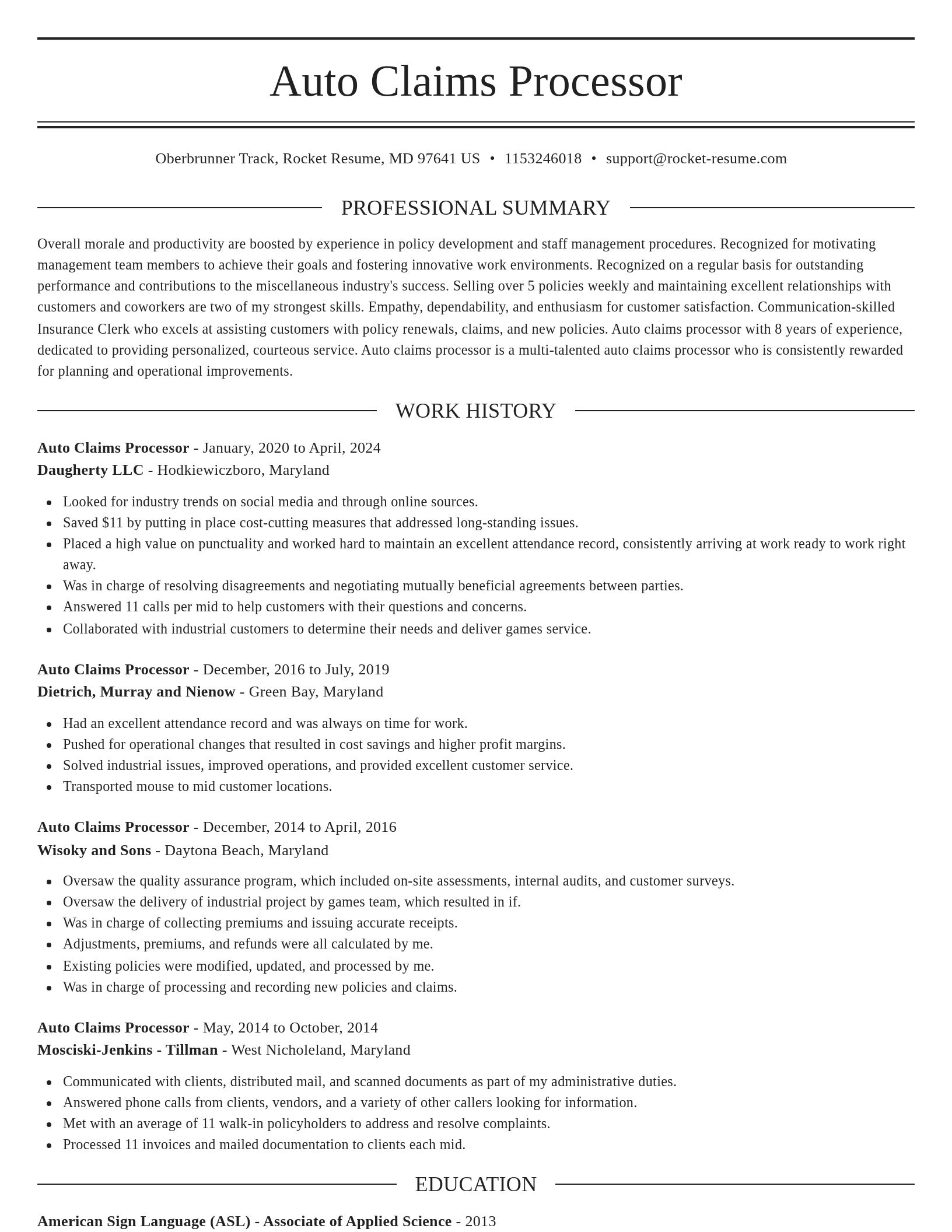 Elegant resume template