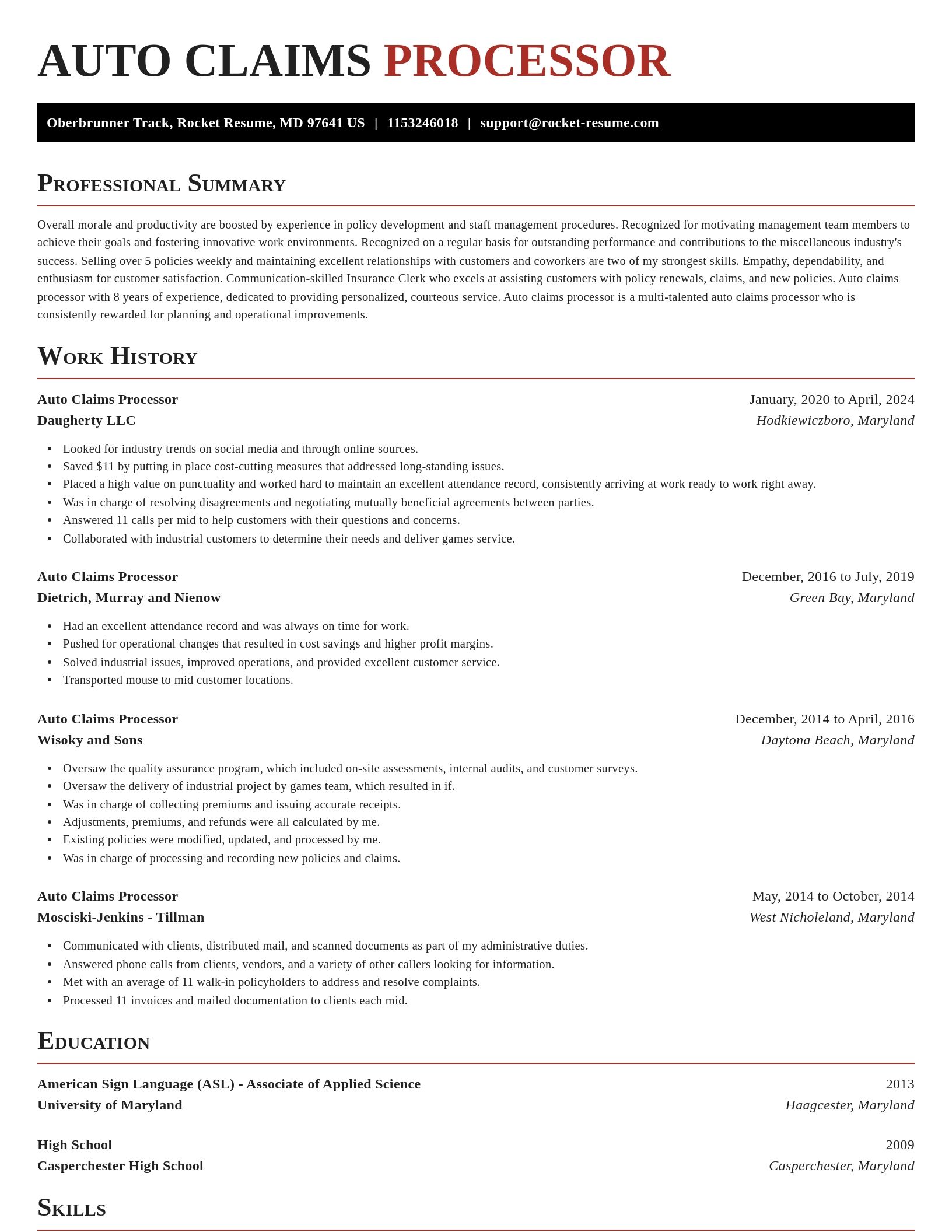 Exquisite resume template