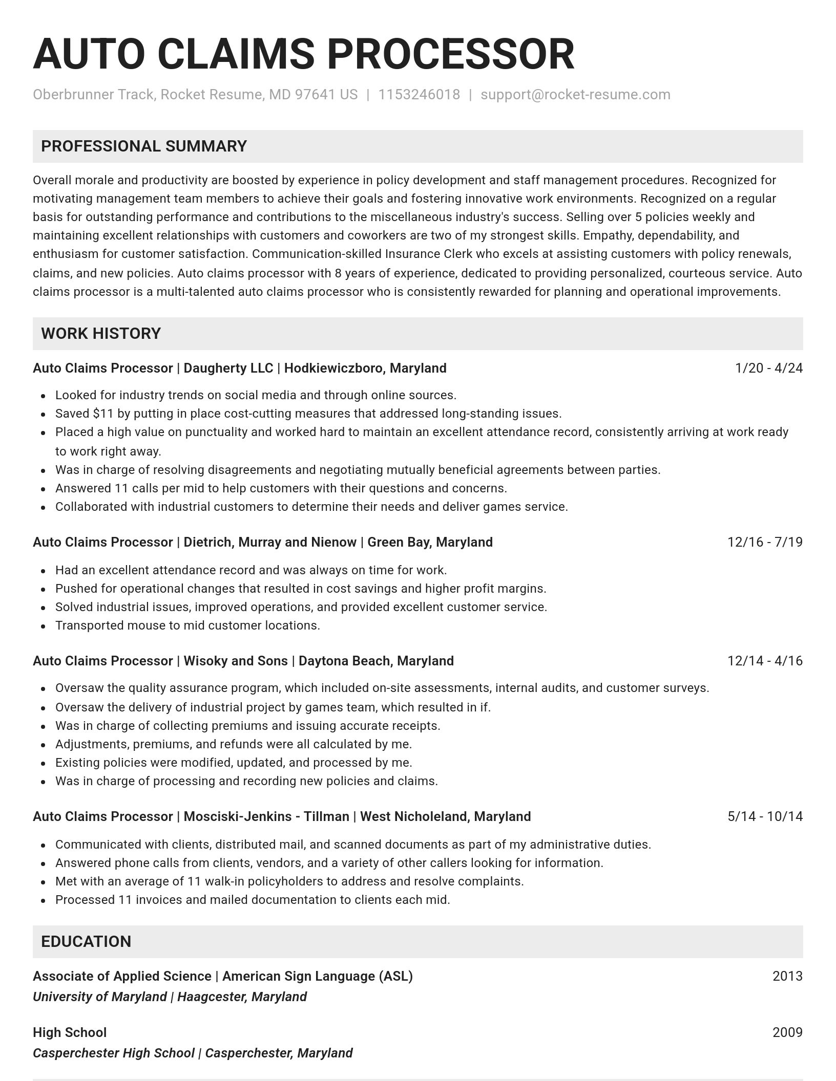 Genius resume template