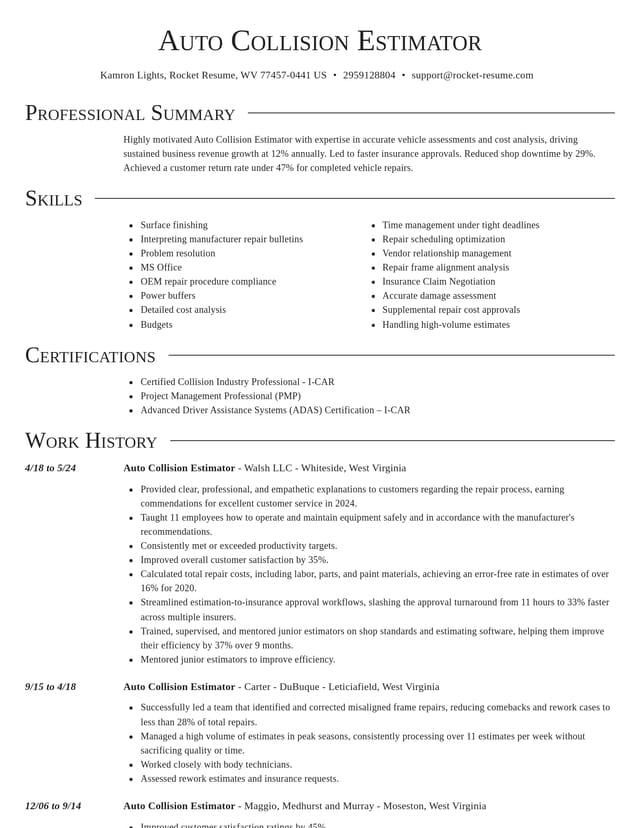 Director resume template