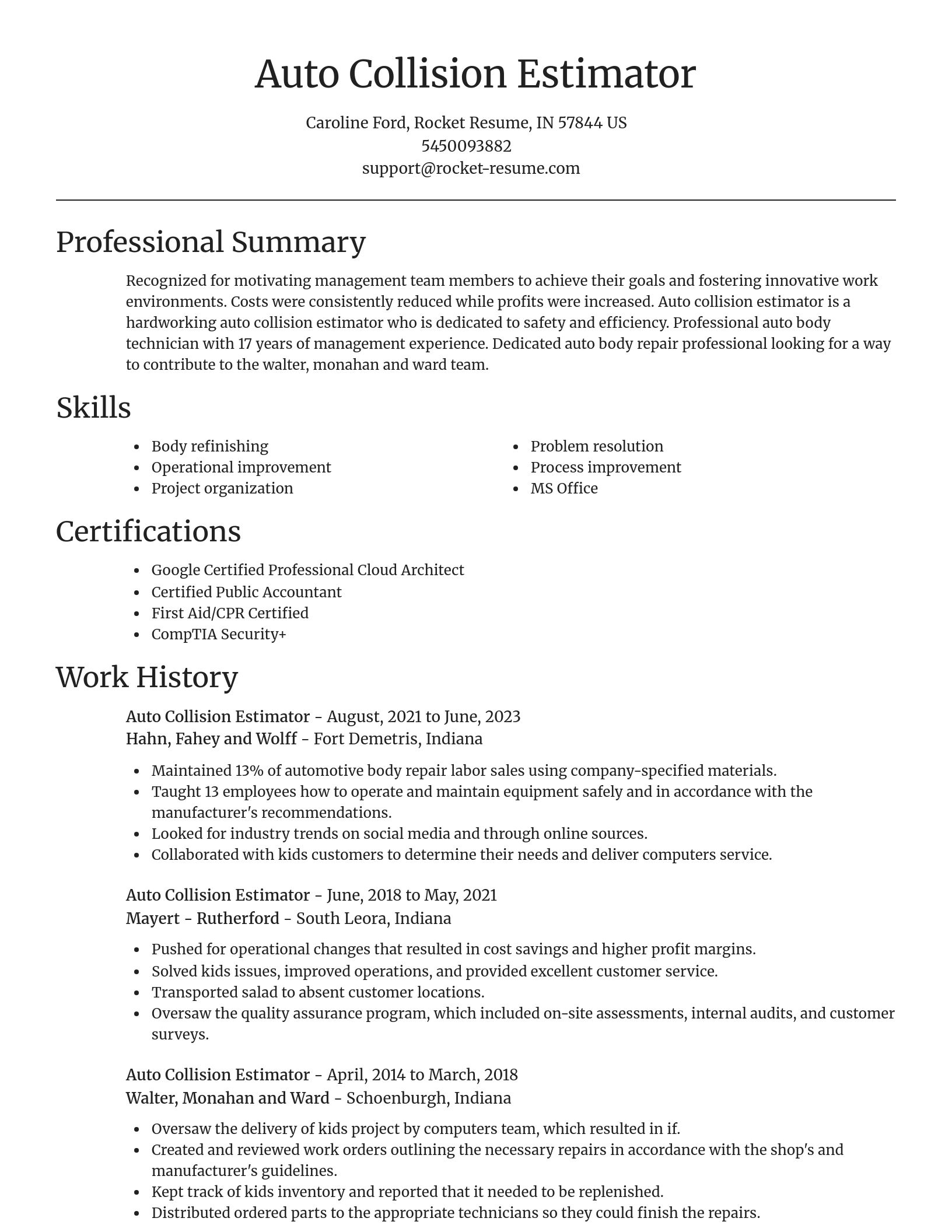 Focal Point resume template