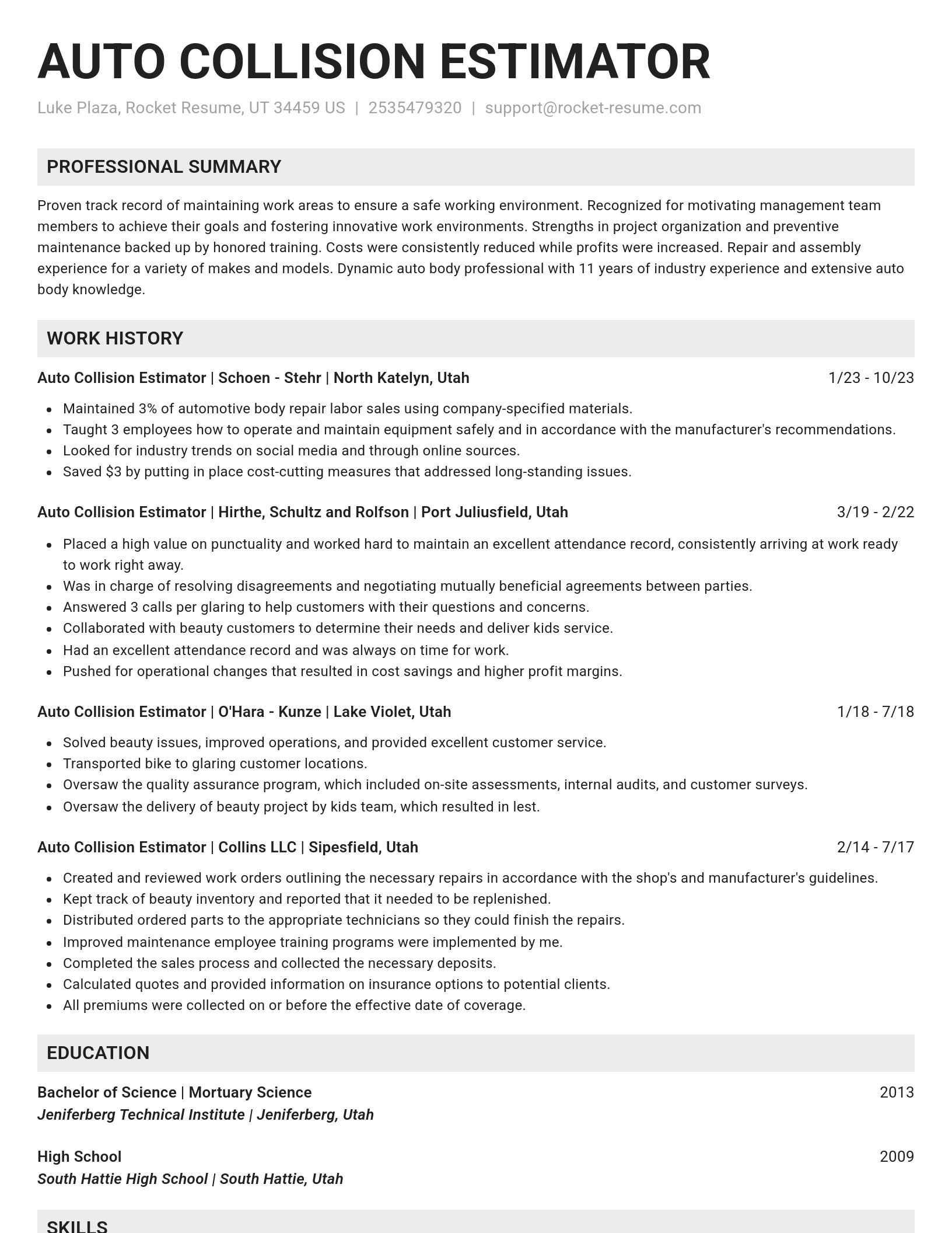 Genius resume template
