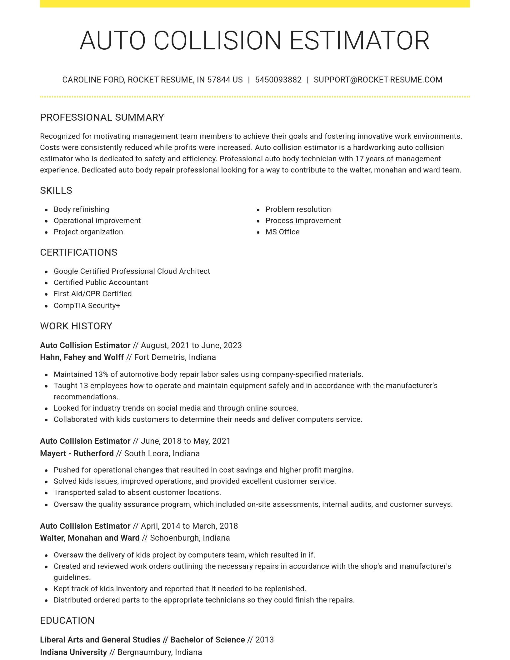 Grand resume template
