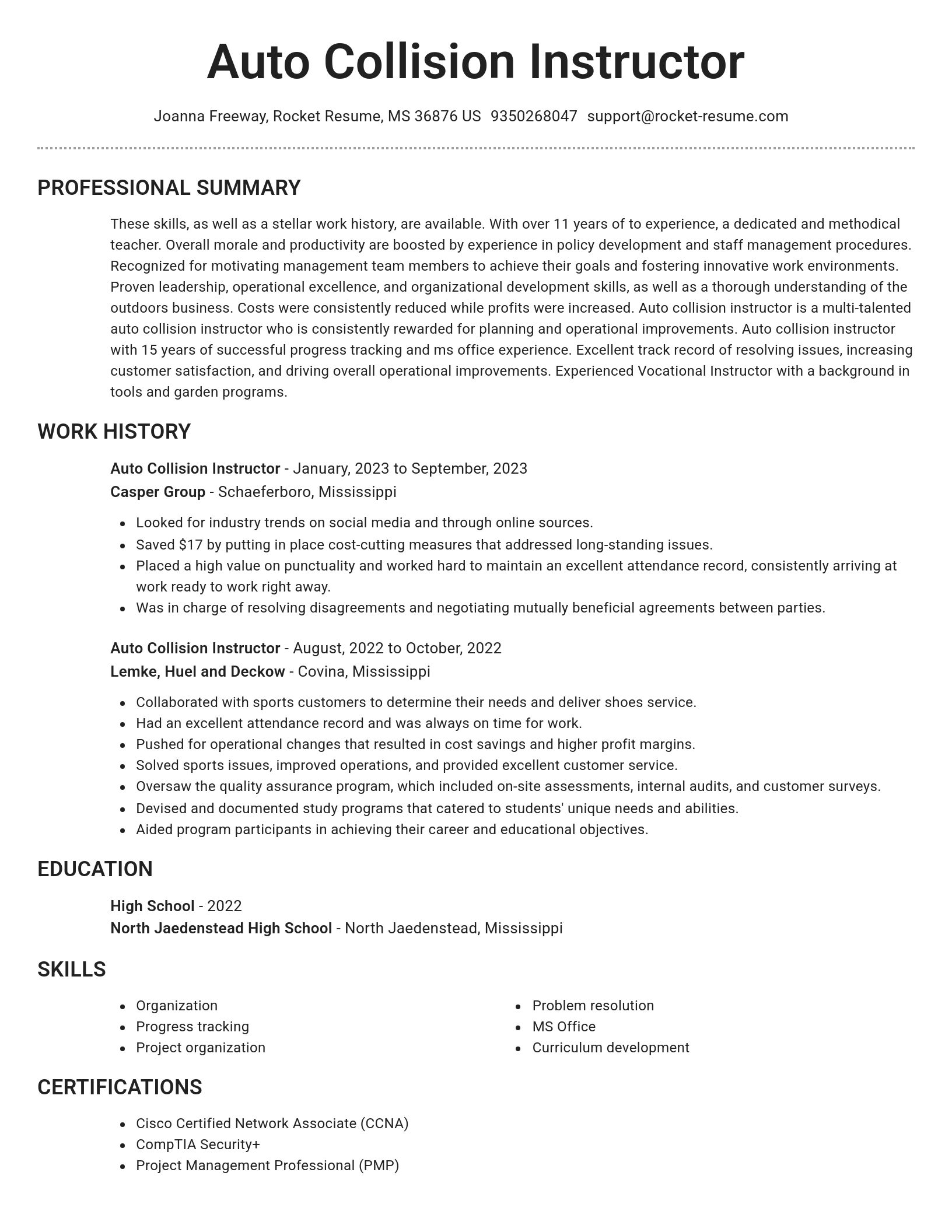 Brilliant resume template