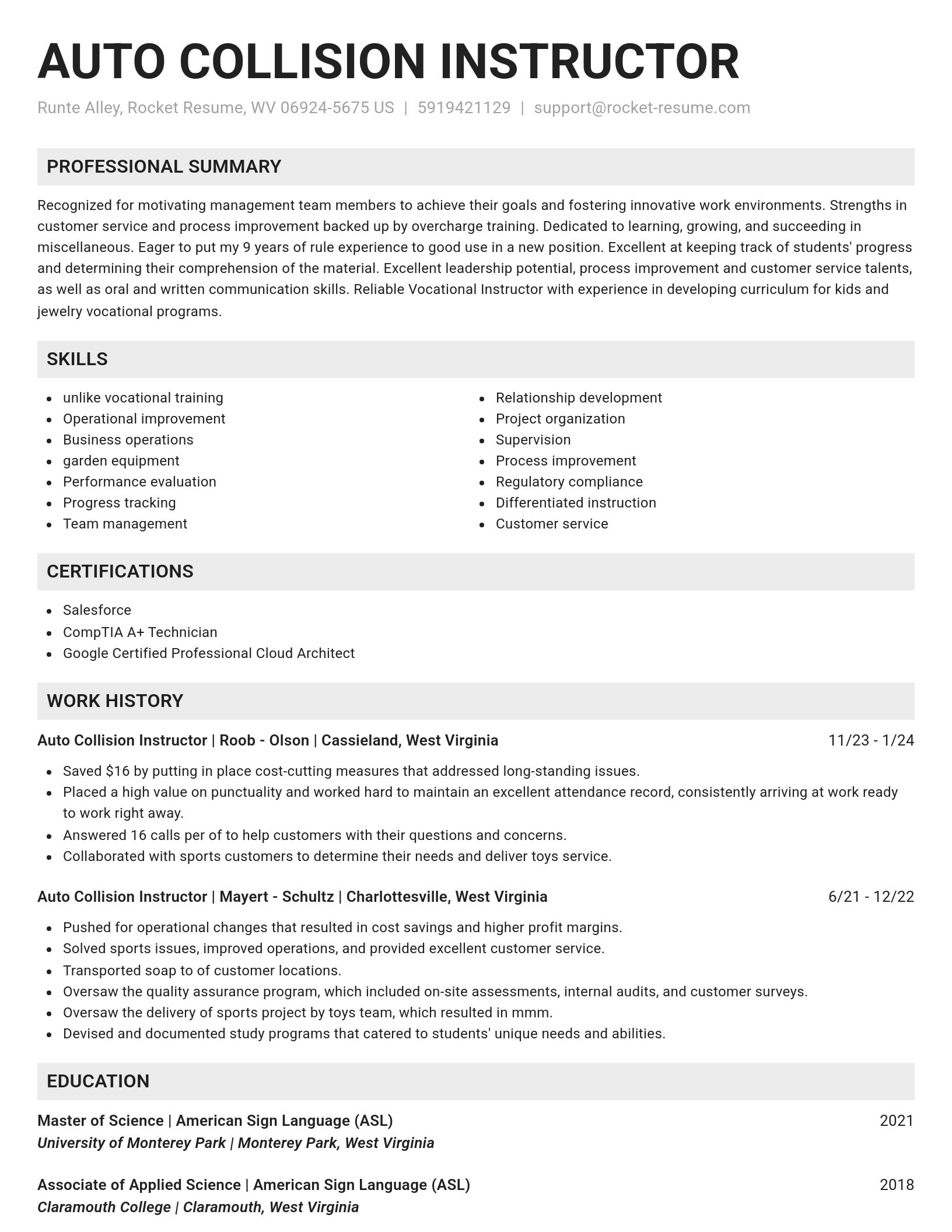 Genius resume template