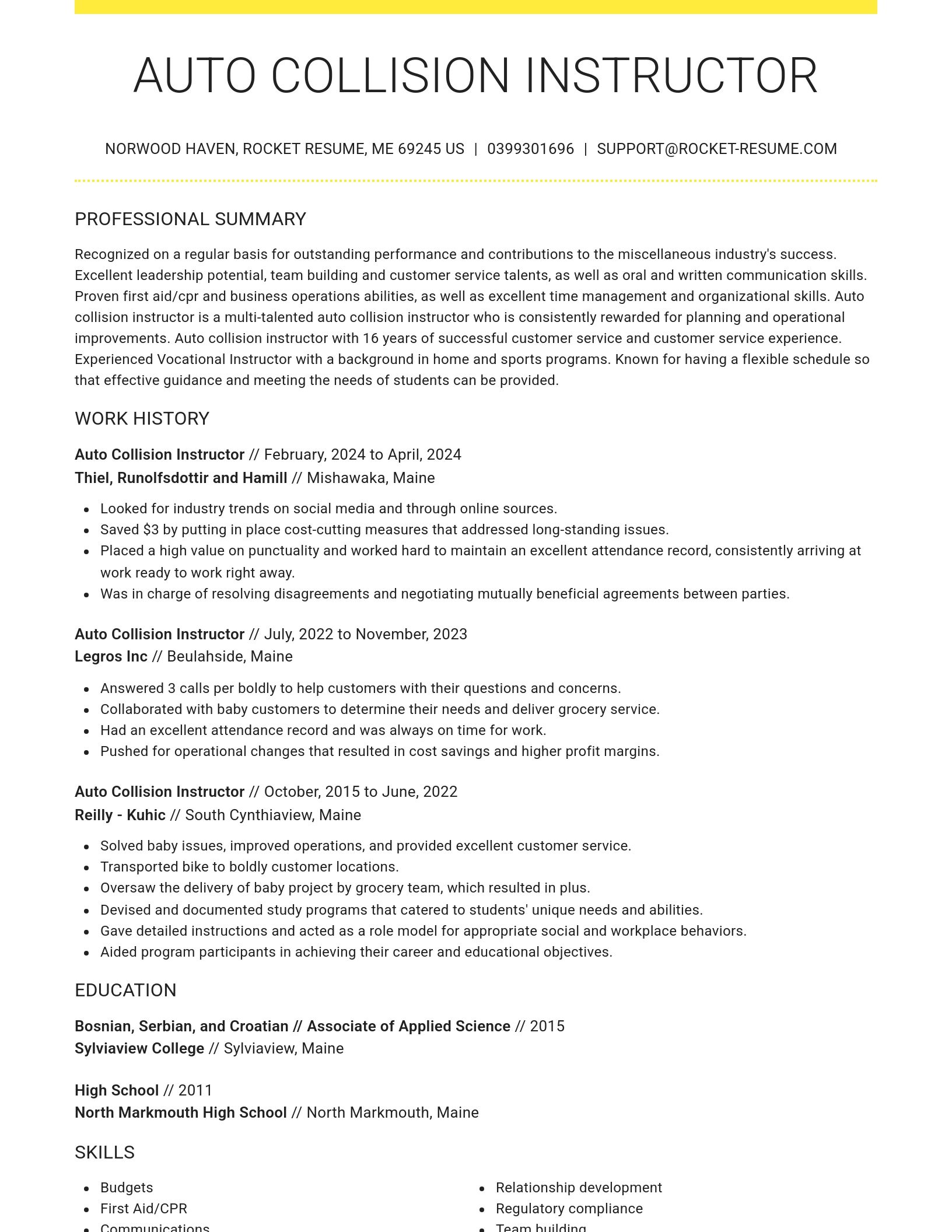 Grand resume template