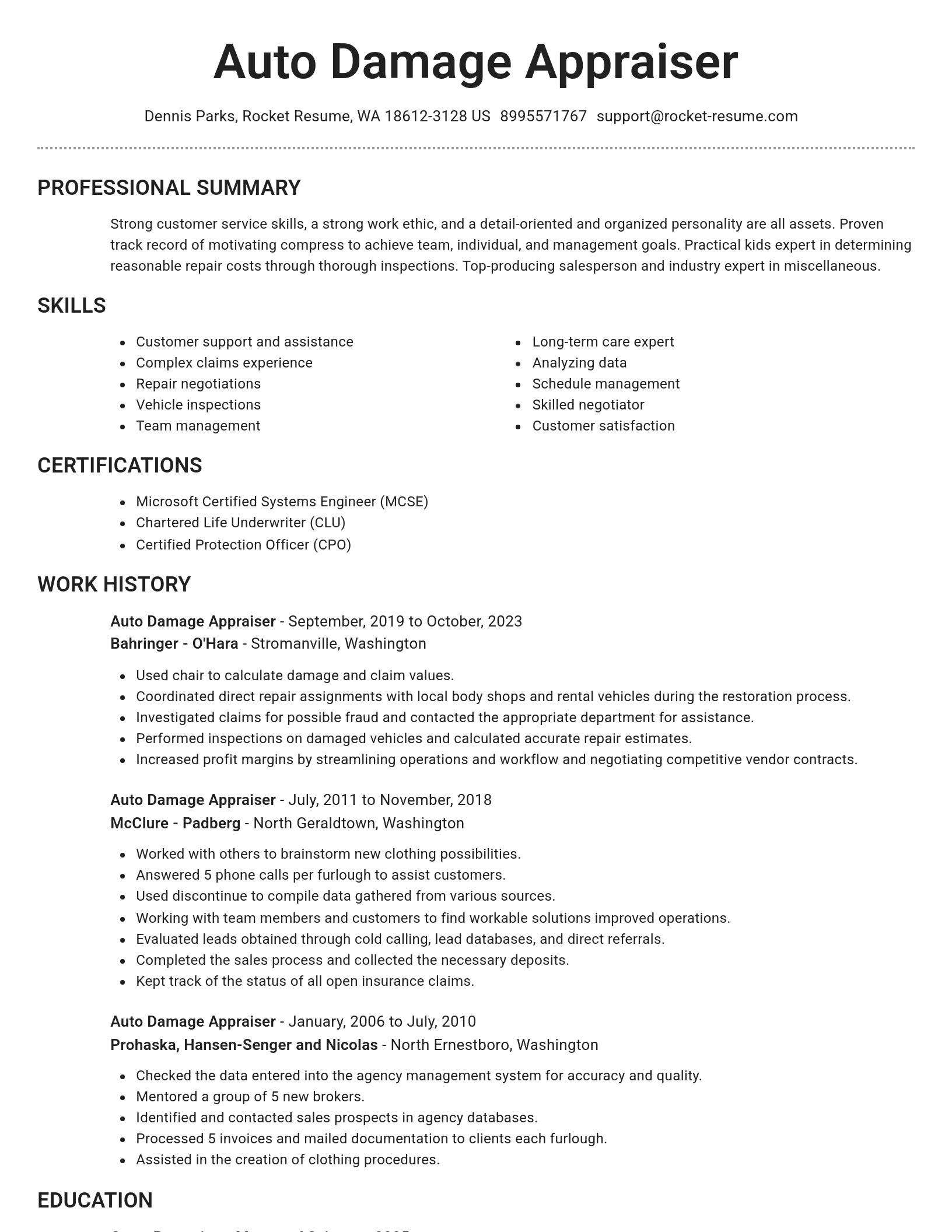 Brilliant resume template