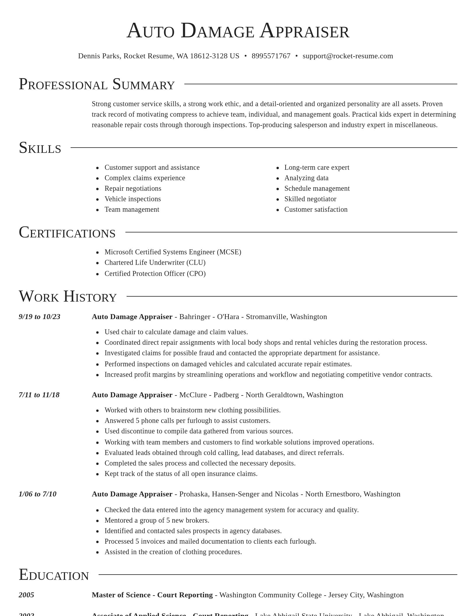 Director resume template