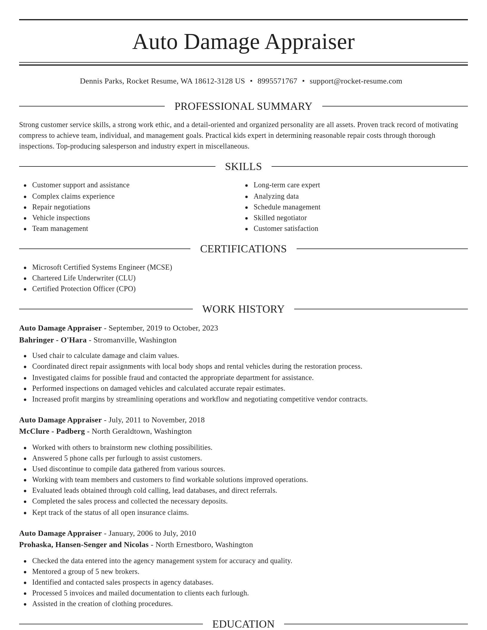Elegant resume template