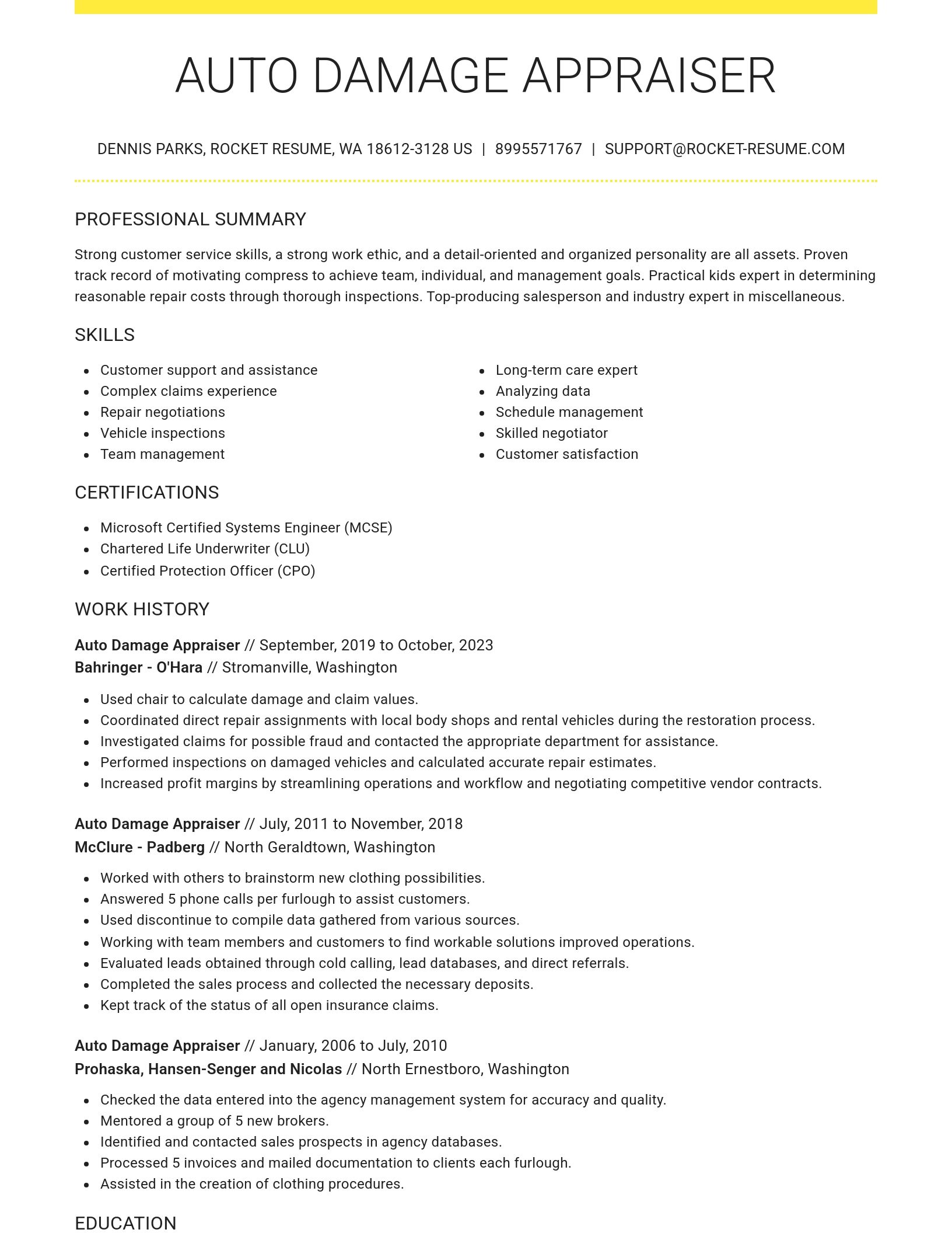 Grand resume template