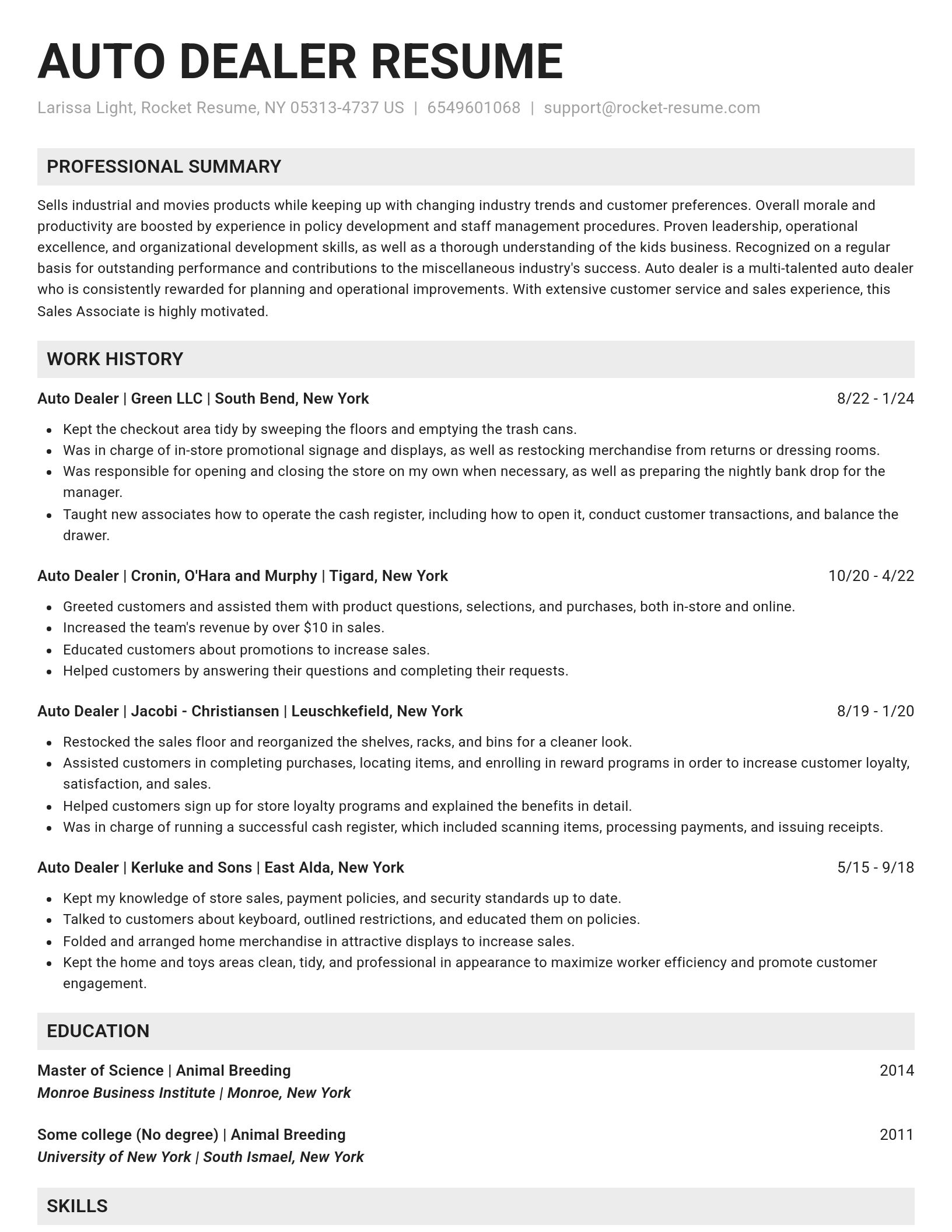 Genius resume template