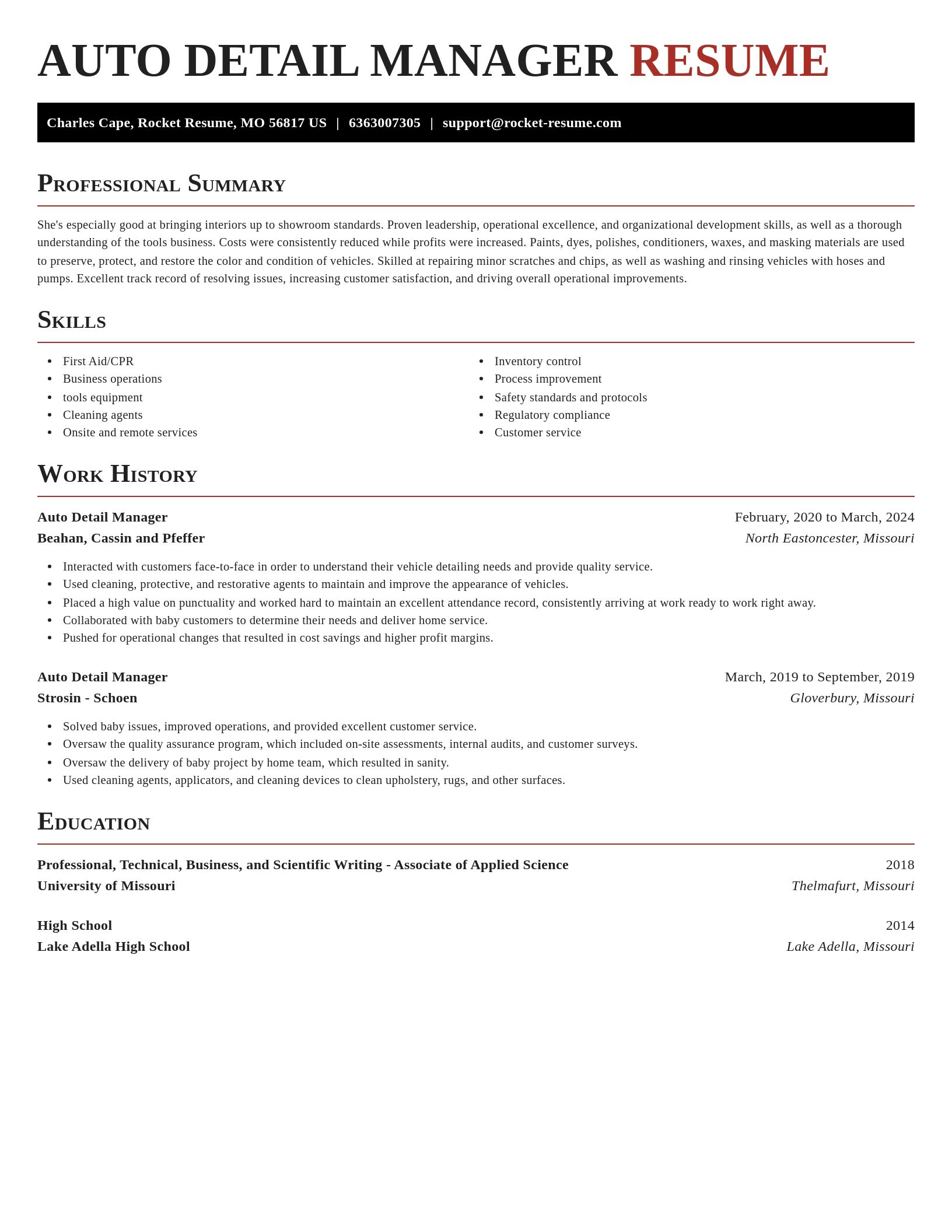 Exquisite resume template