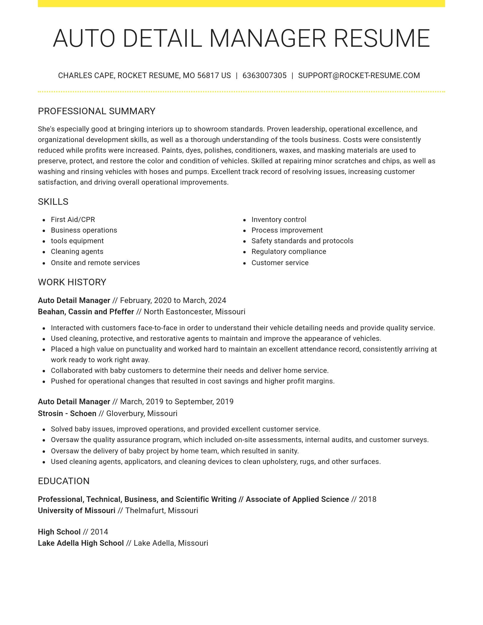 Grand resume template