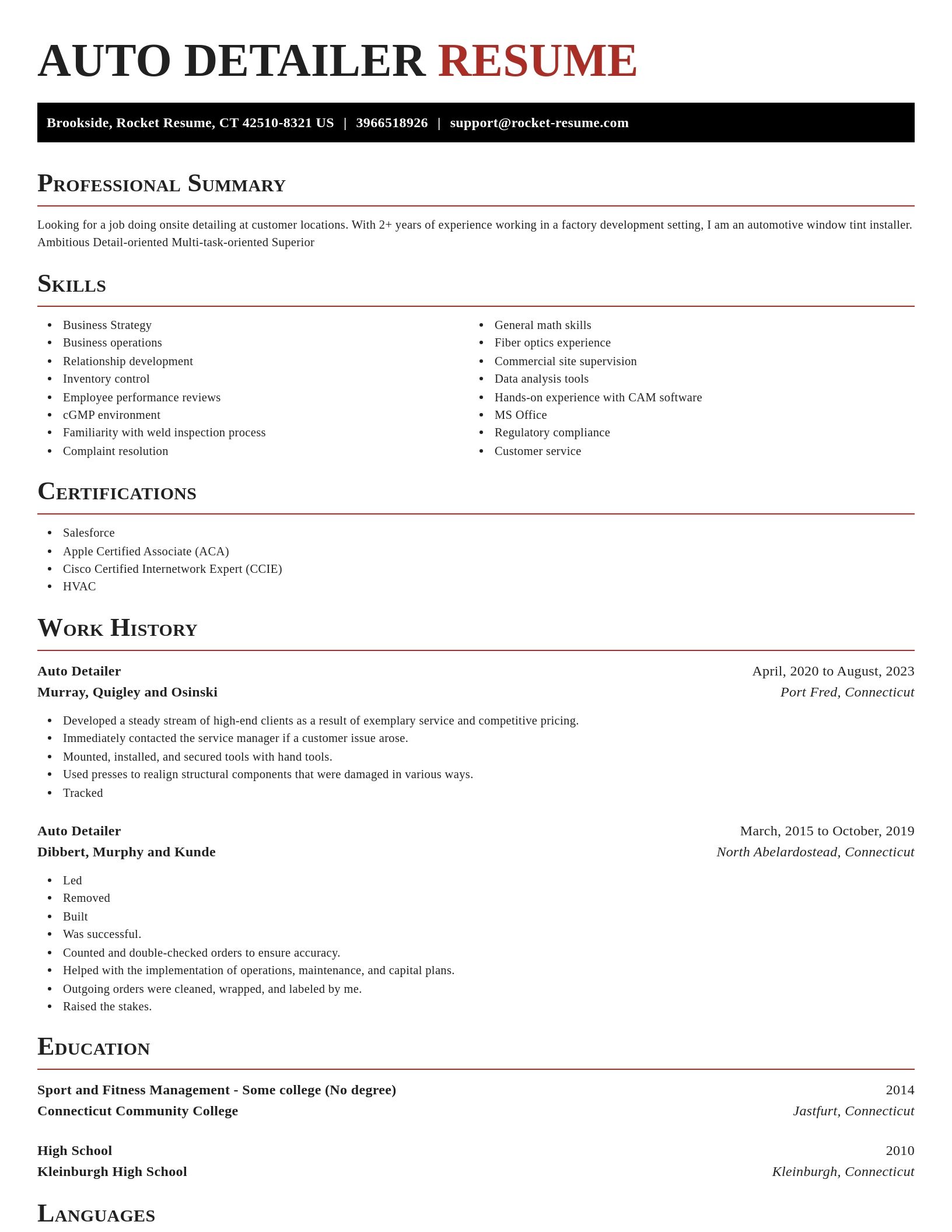 Exquisite resume template