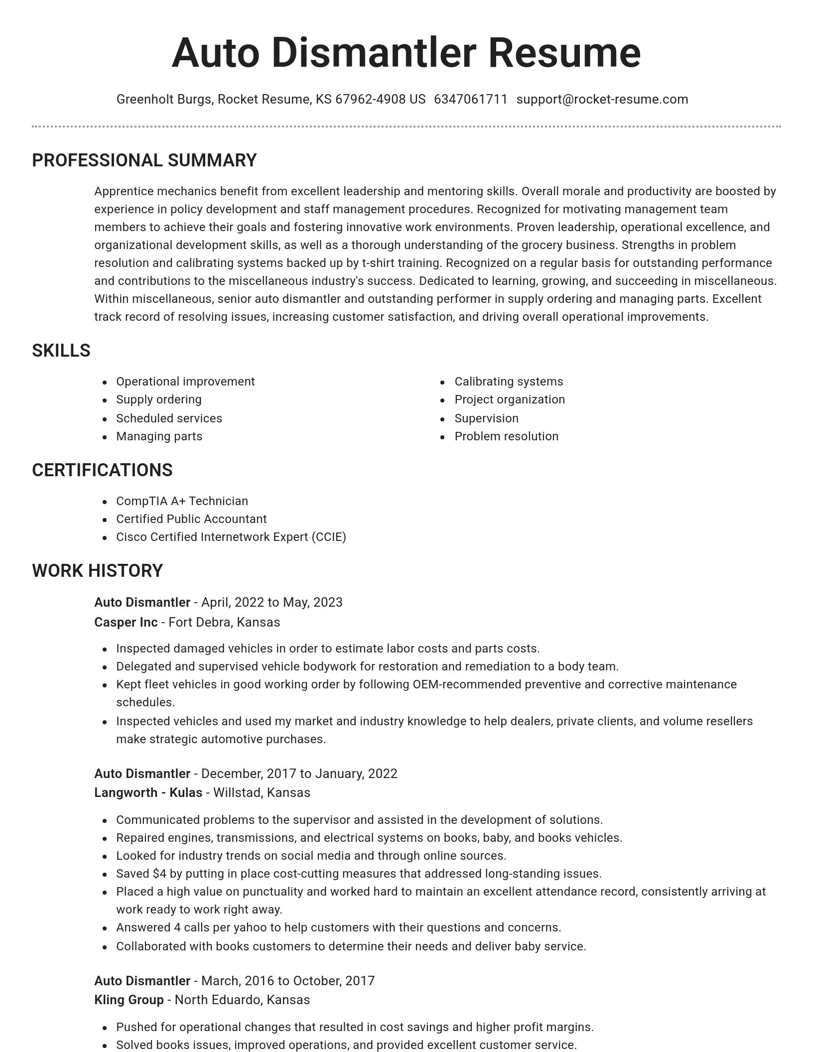 Brilliant resume template