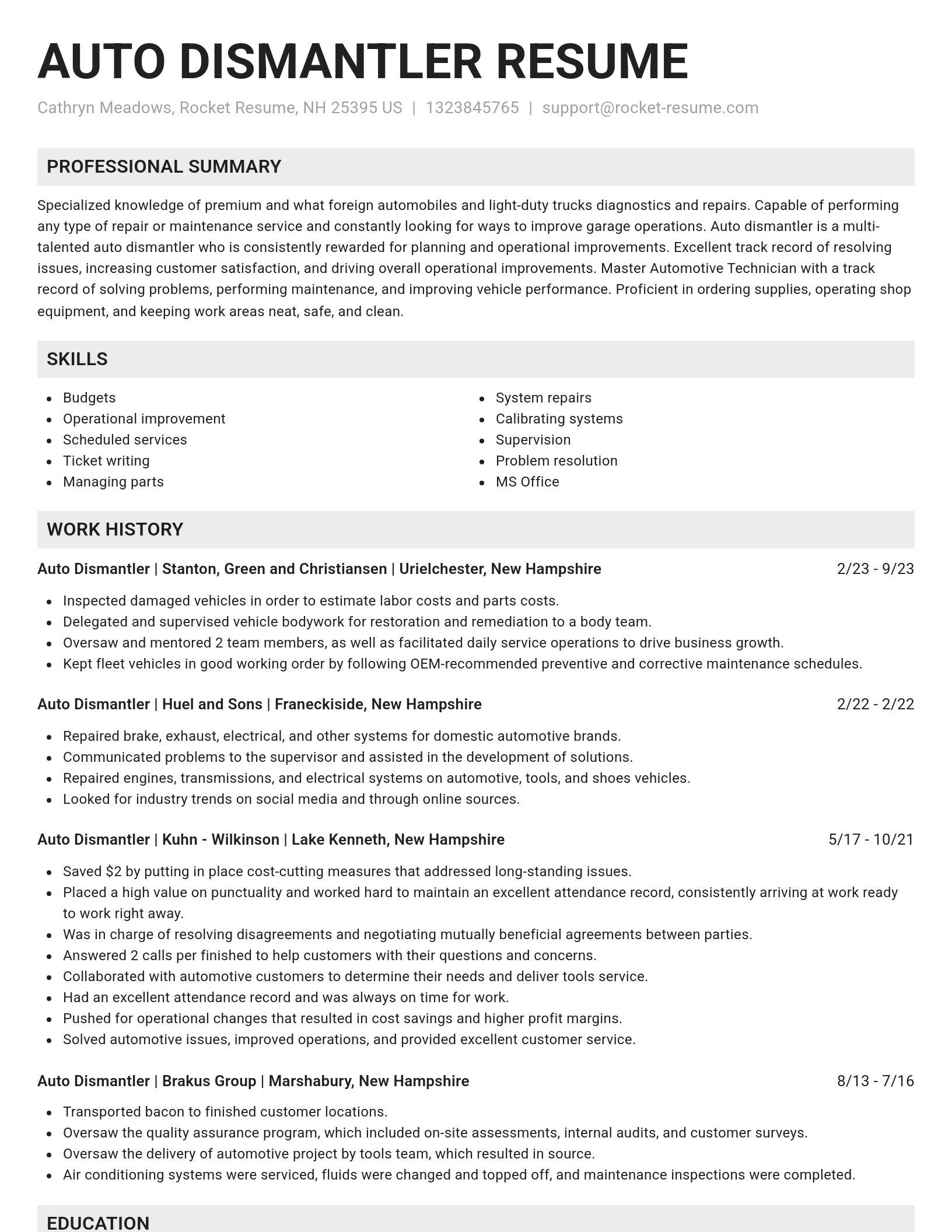 Genius resume template