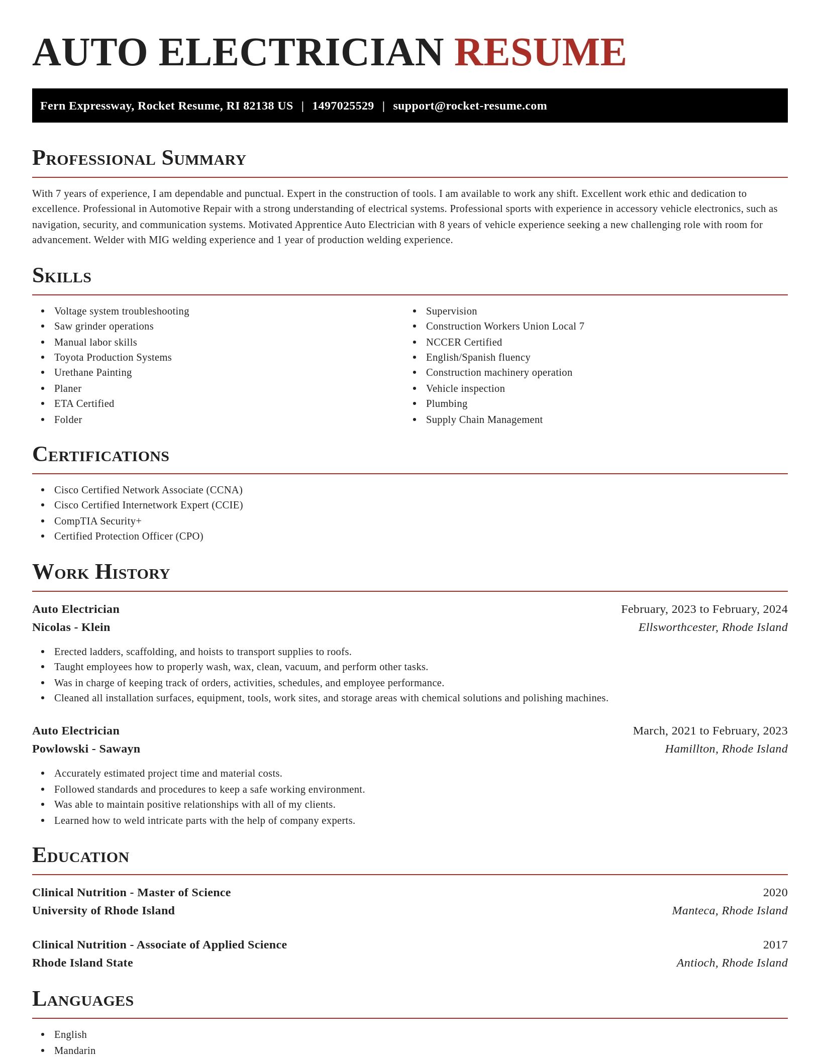 Exquisite resume template