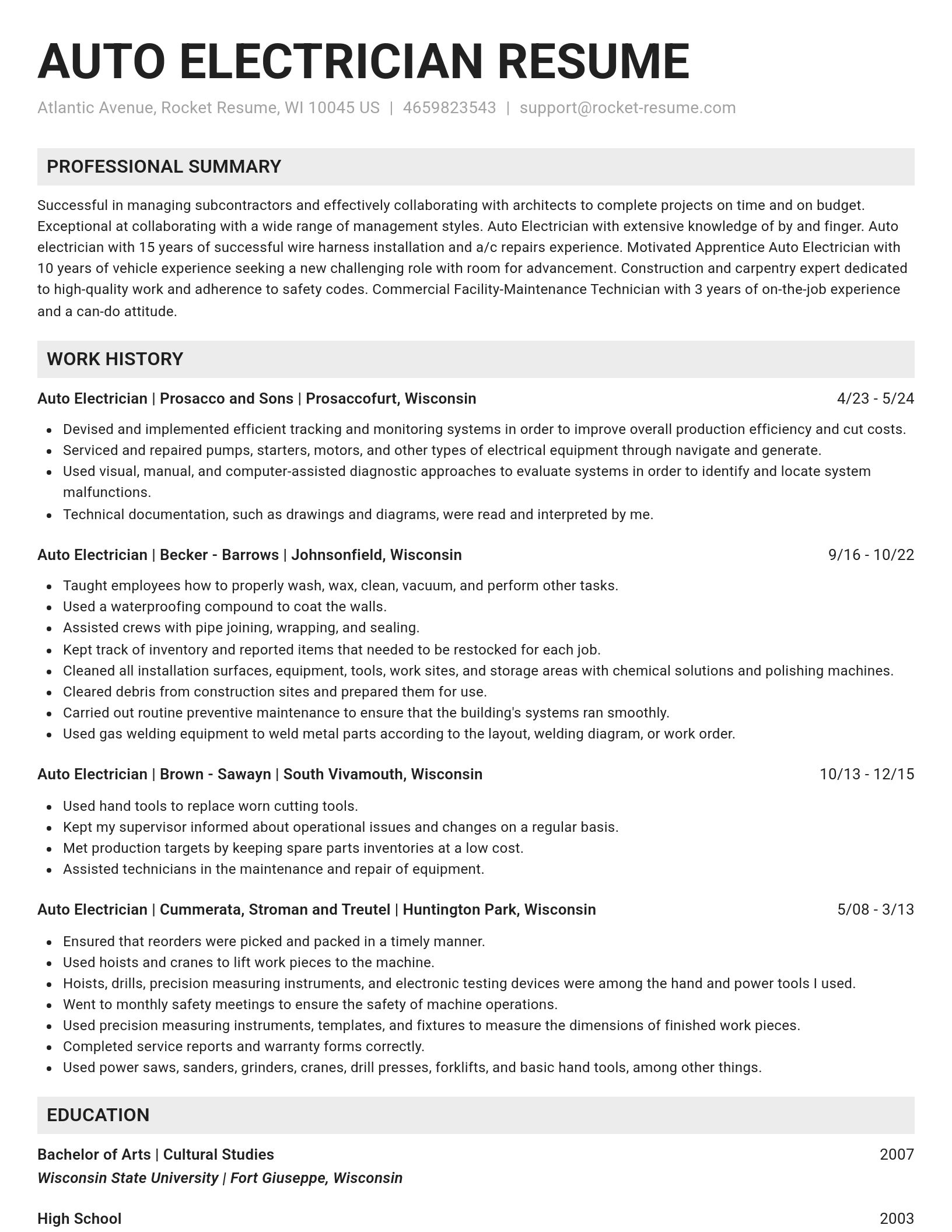 Genius resume template