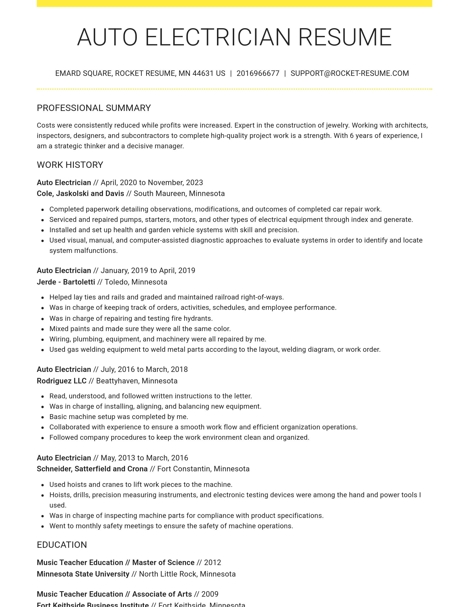 Grand resume template