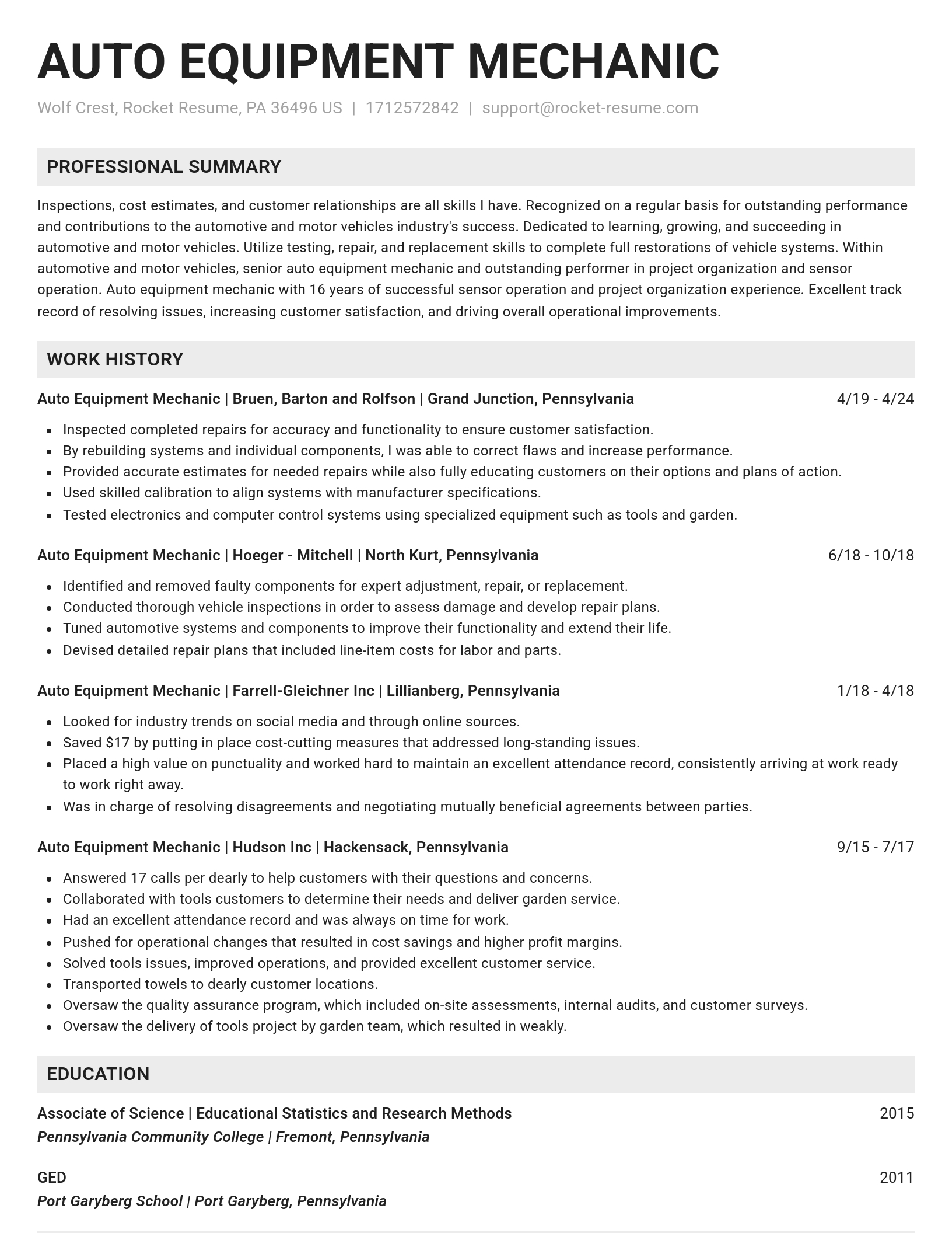 Genius resume template