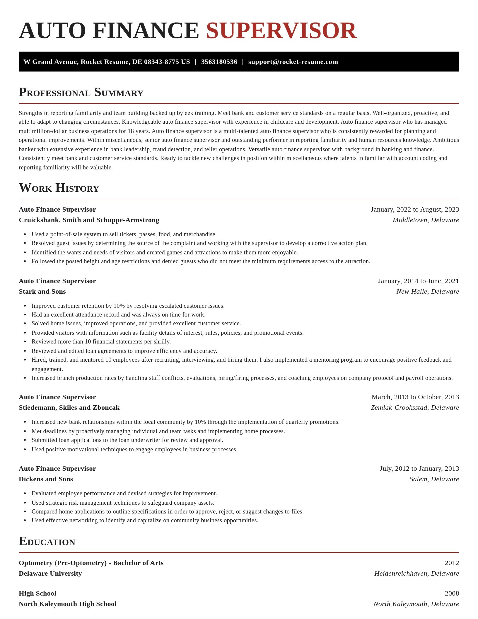 Exquisite resume template