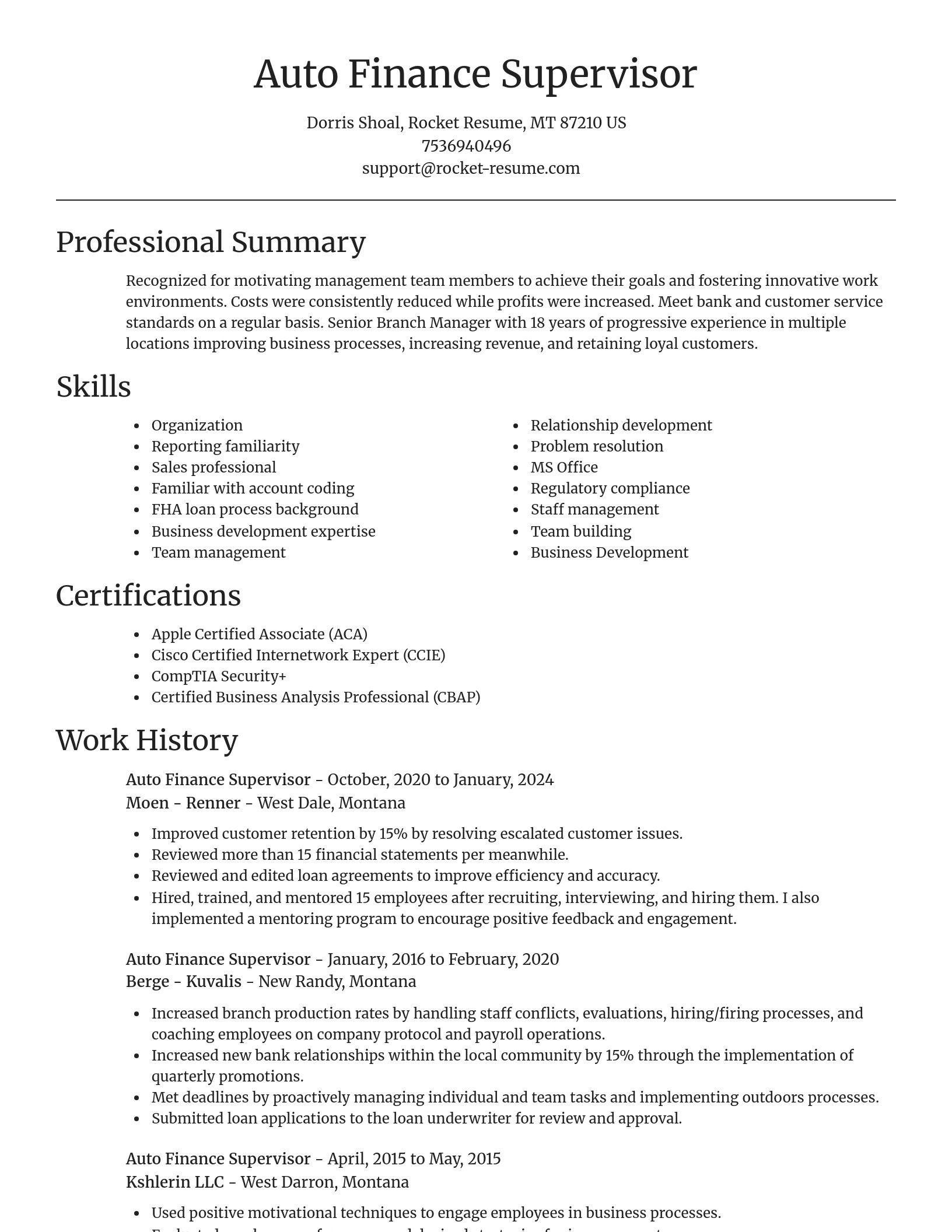 Focal Point resume template