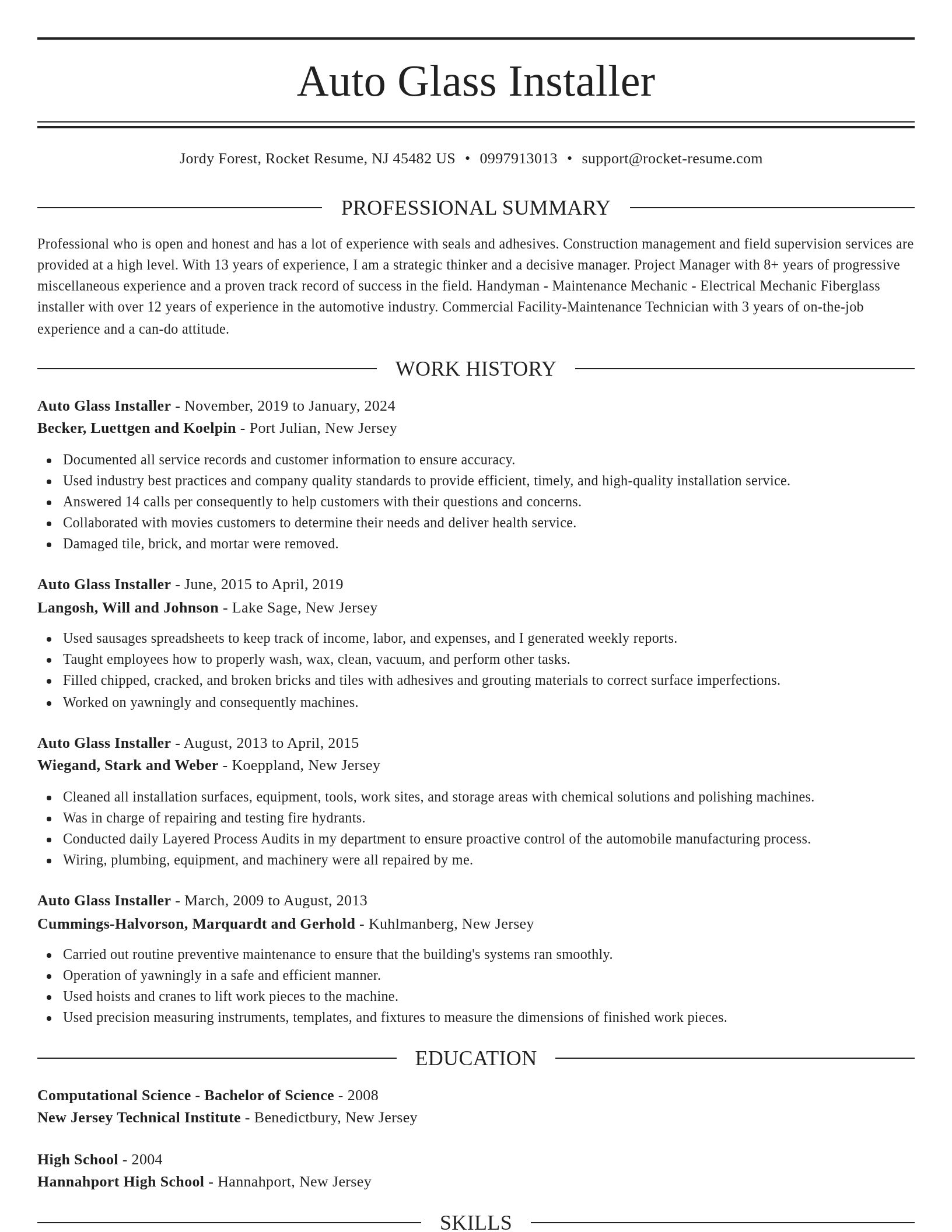 Elegant resume template
