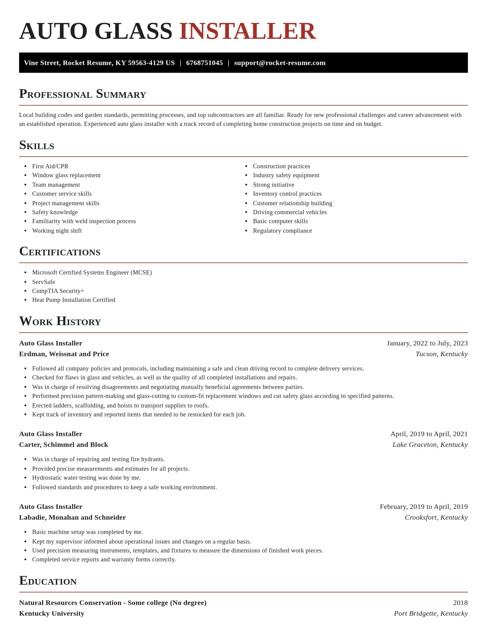 Exquisite resume template