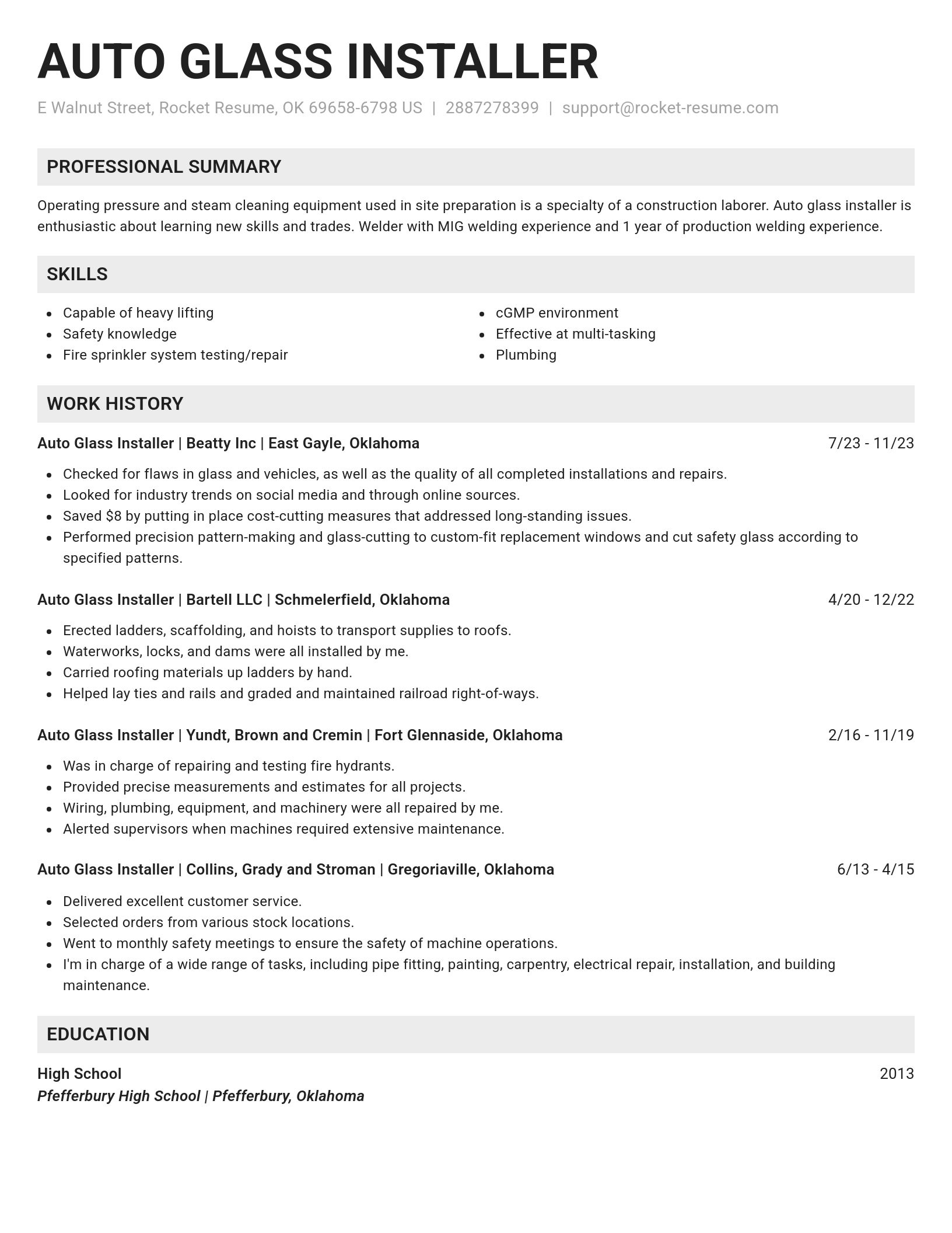 Genius resume template
