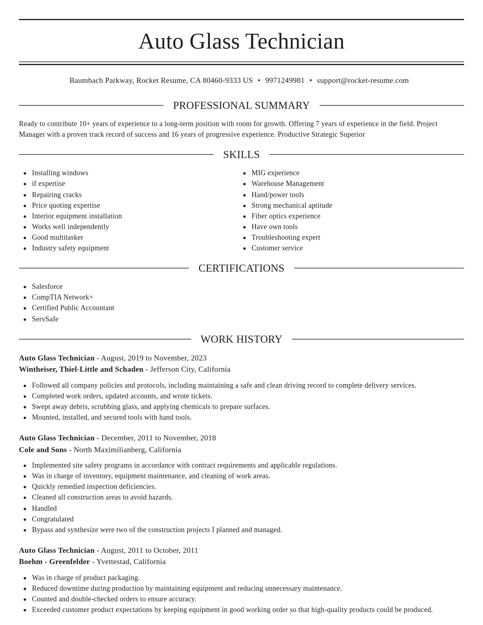 Elegant resume template