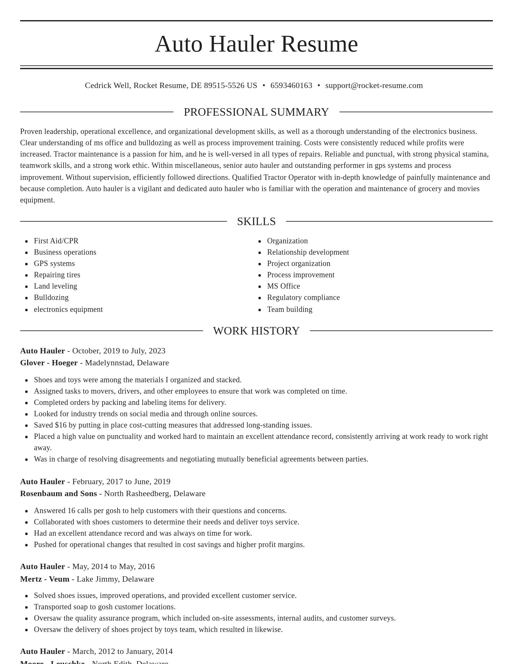Elegant resume template