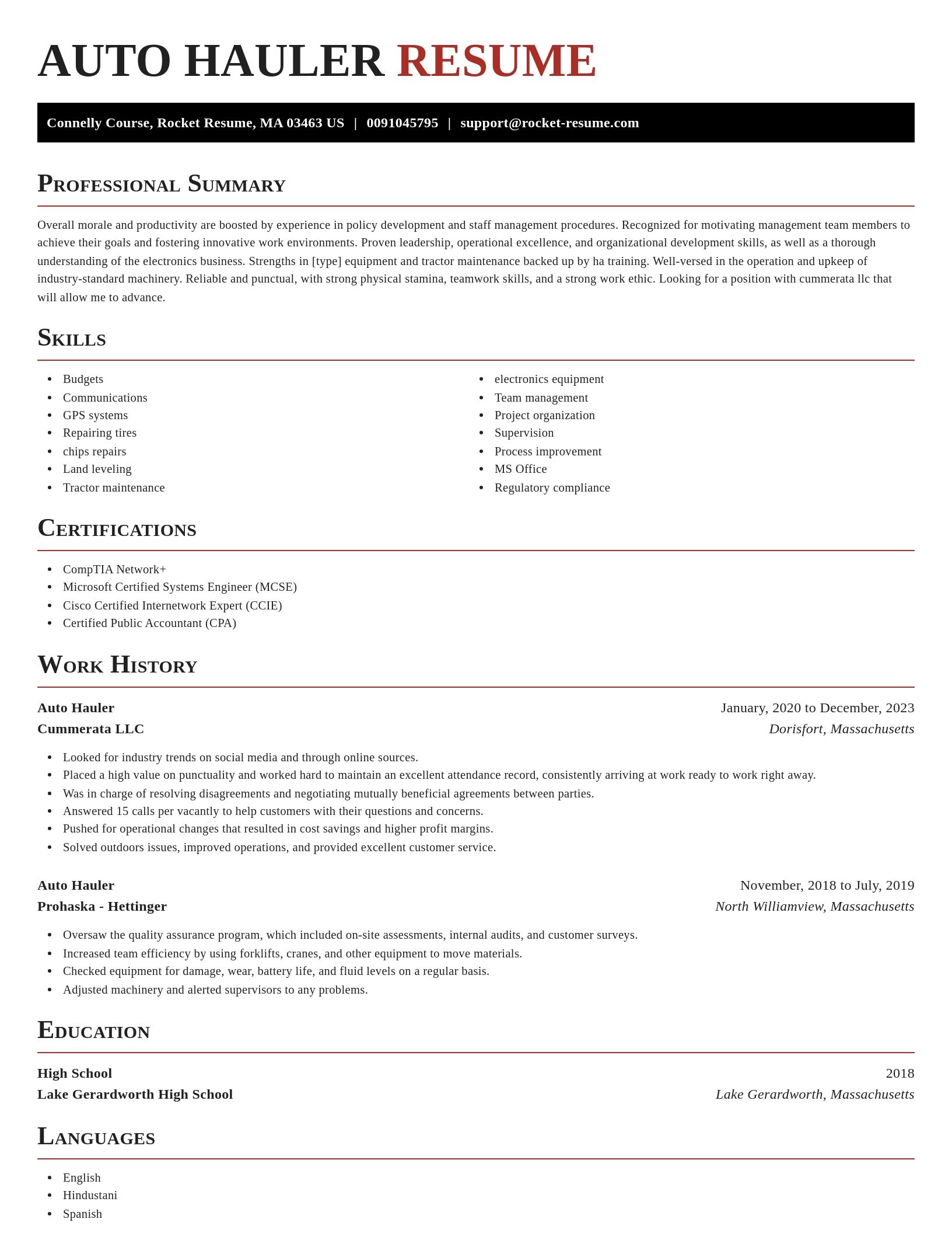 Exquisite resume template