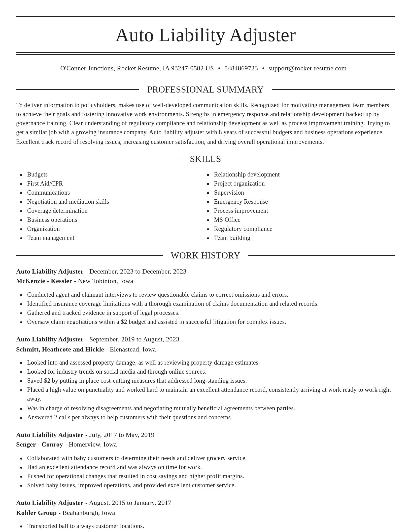 Elegant resume template