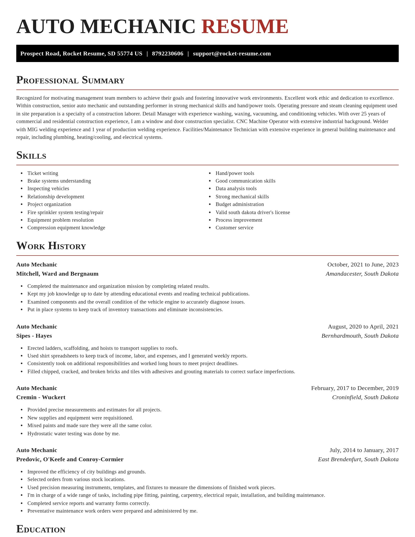 Exquisite resume template