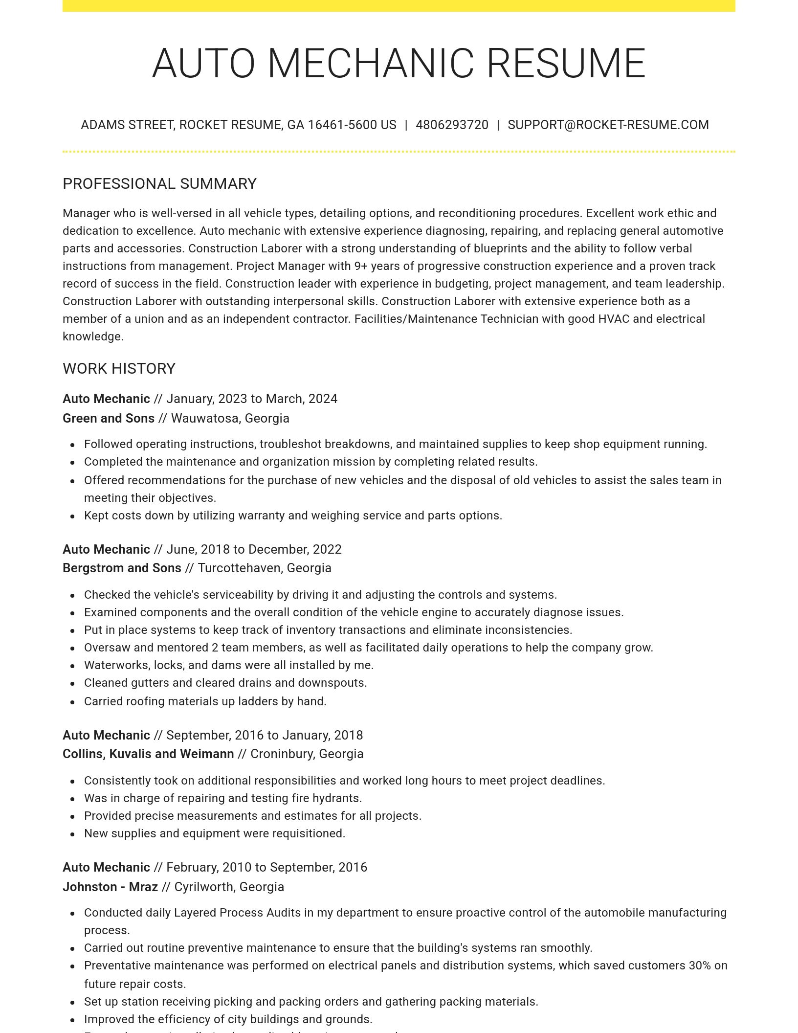 Grand resume template