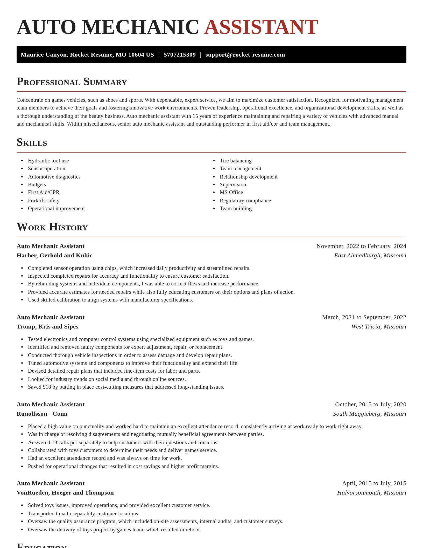 Exquisite resume template