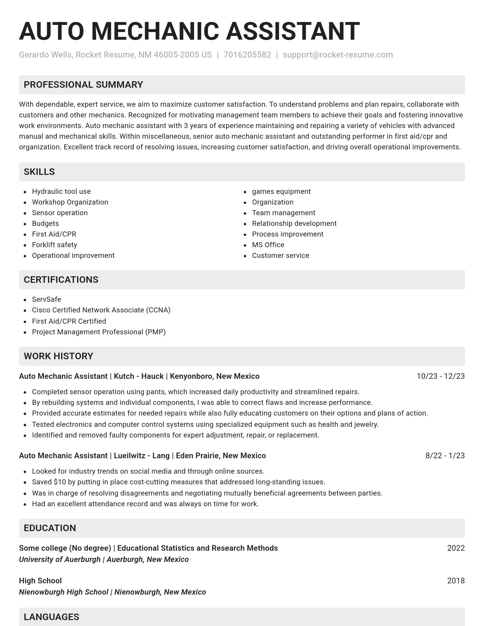 Genius resume template