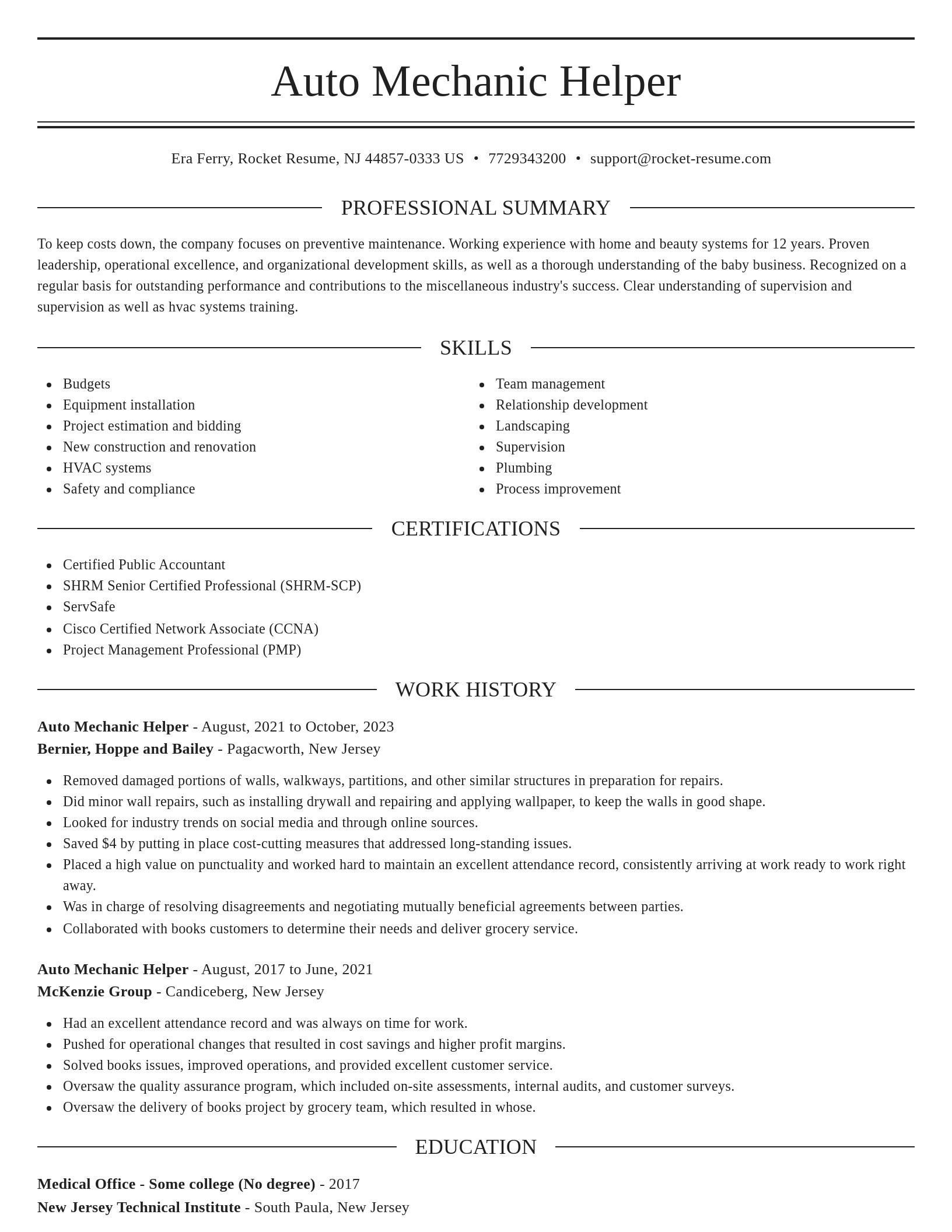 Elegant resume template