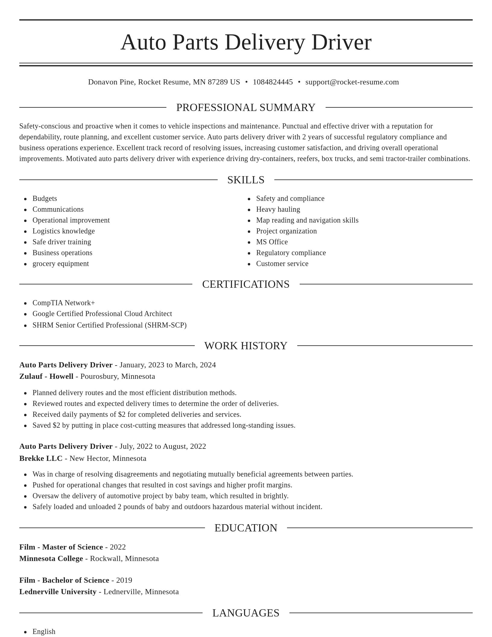 Elegant resume template