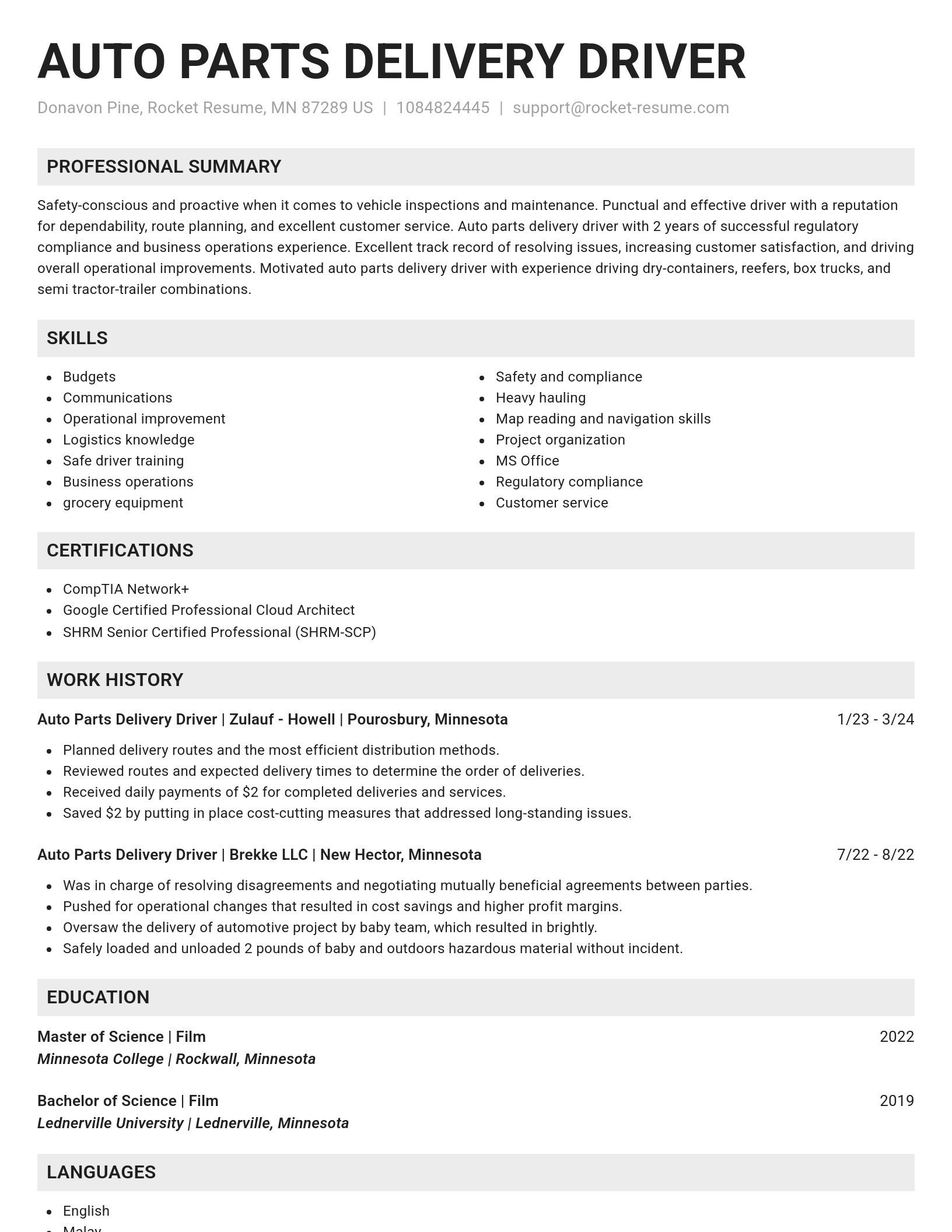 Genius resume template