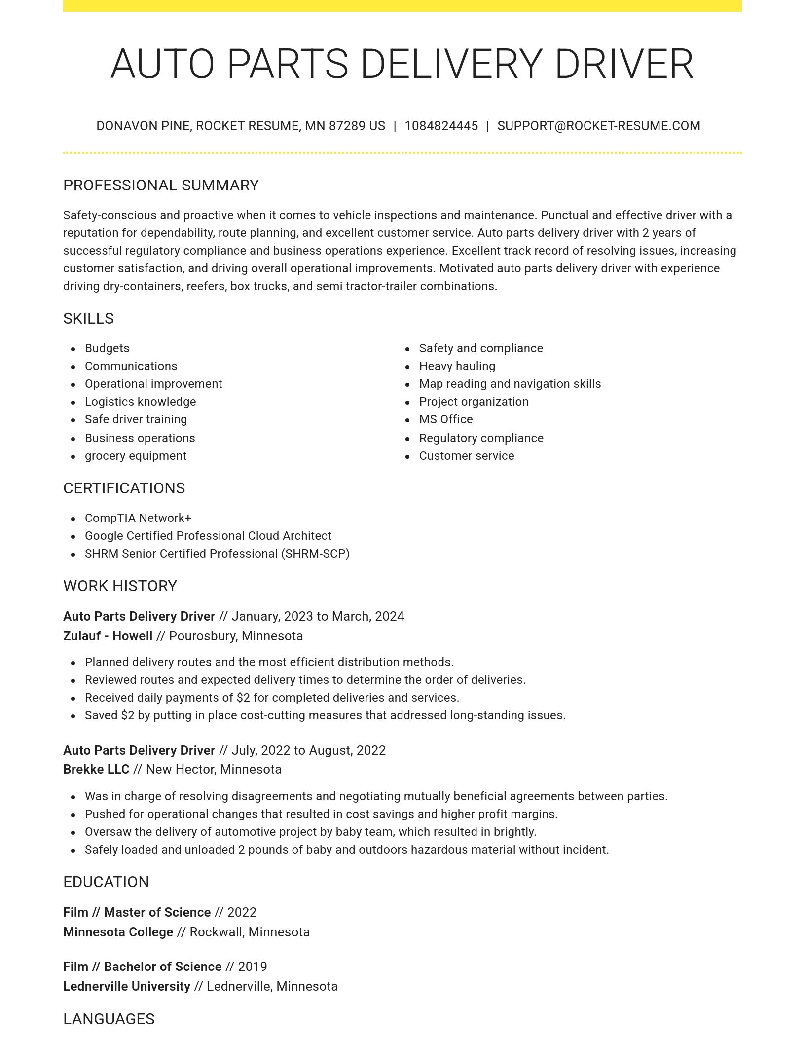 Grand resume template
