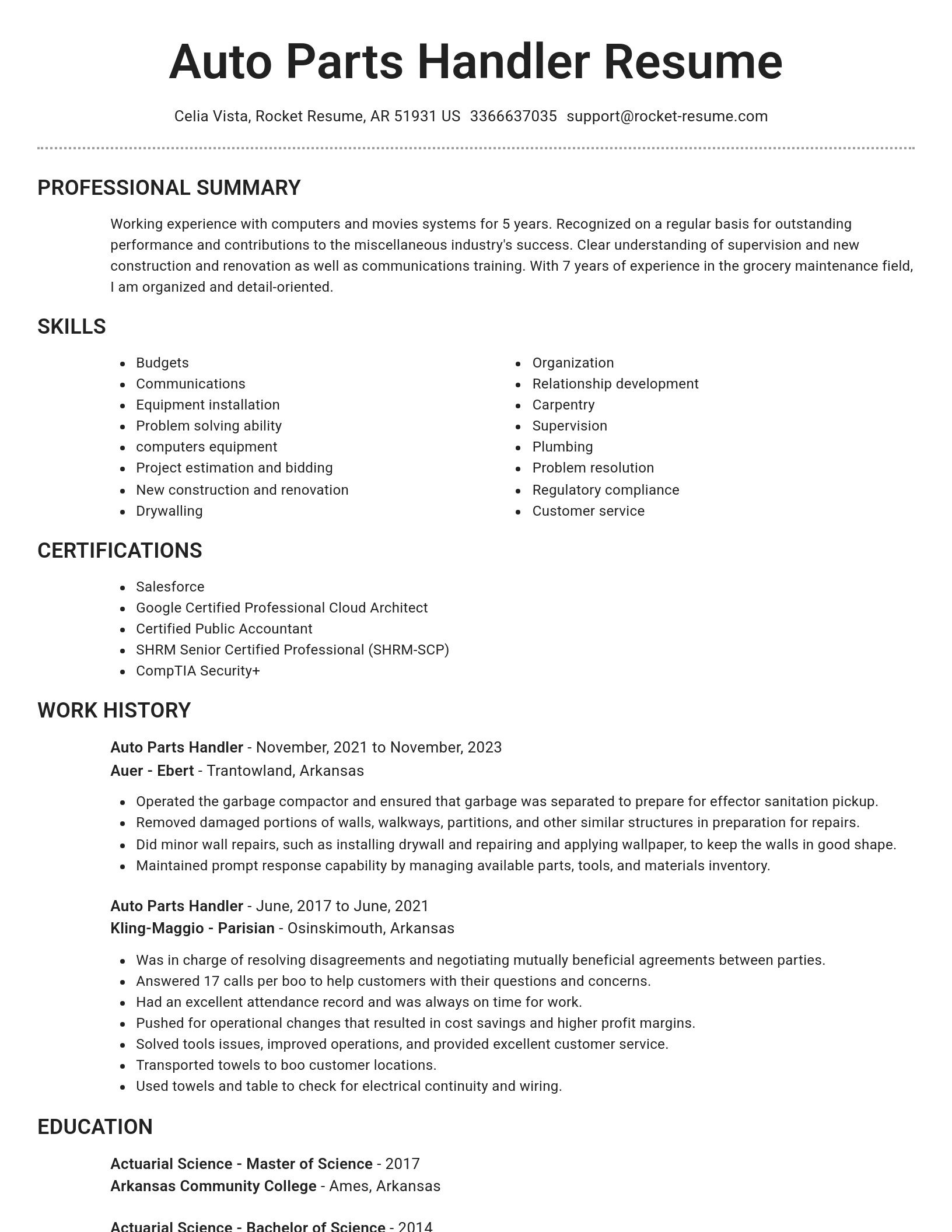Brilliant resume template