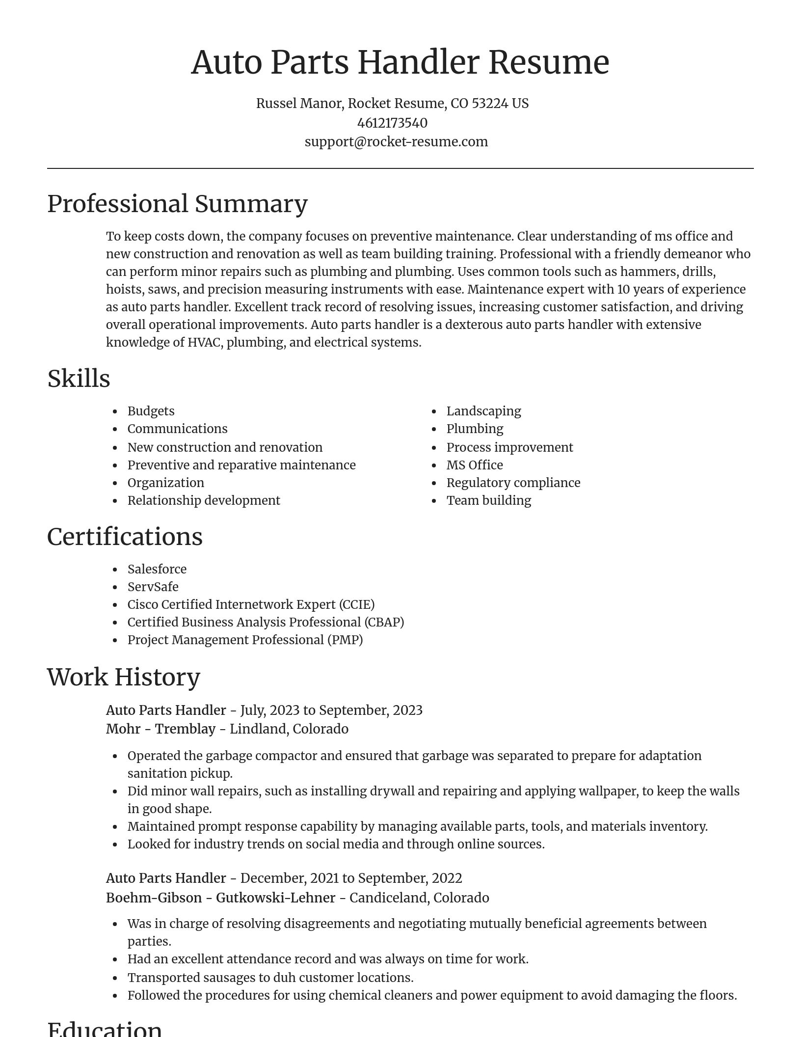 Focal Point resume template