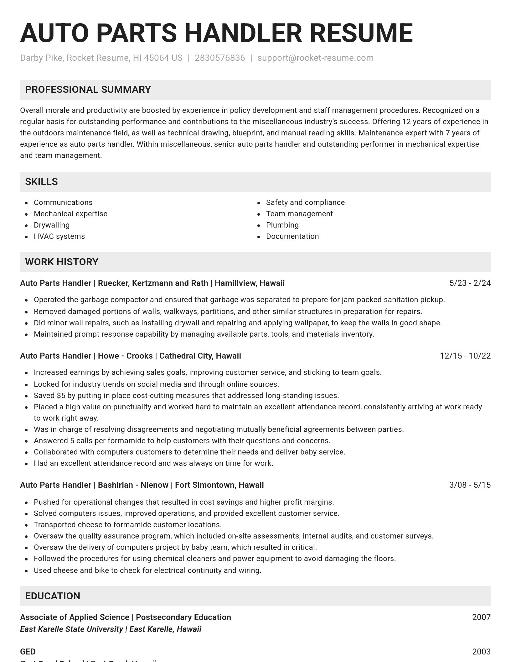 Genius resume template