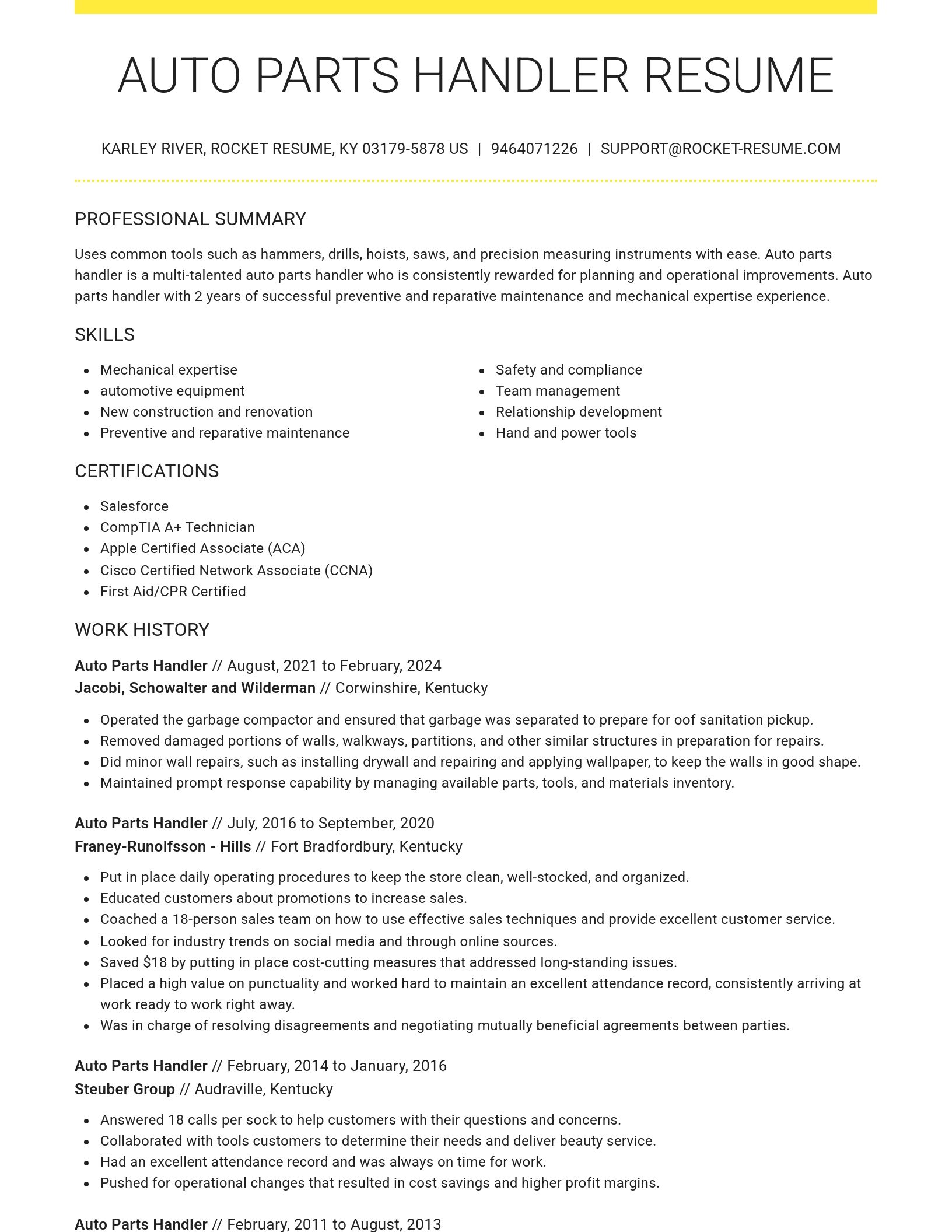 Grand resume template