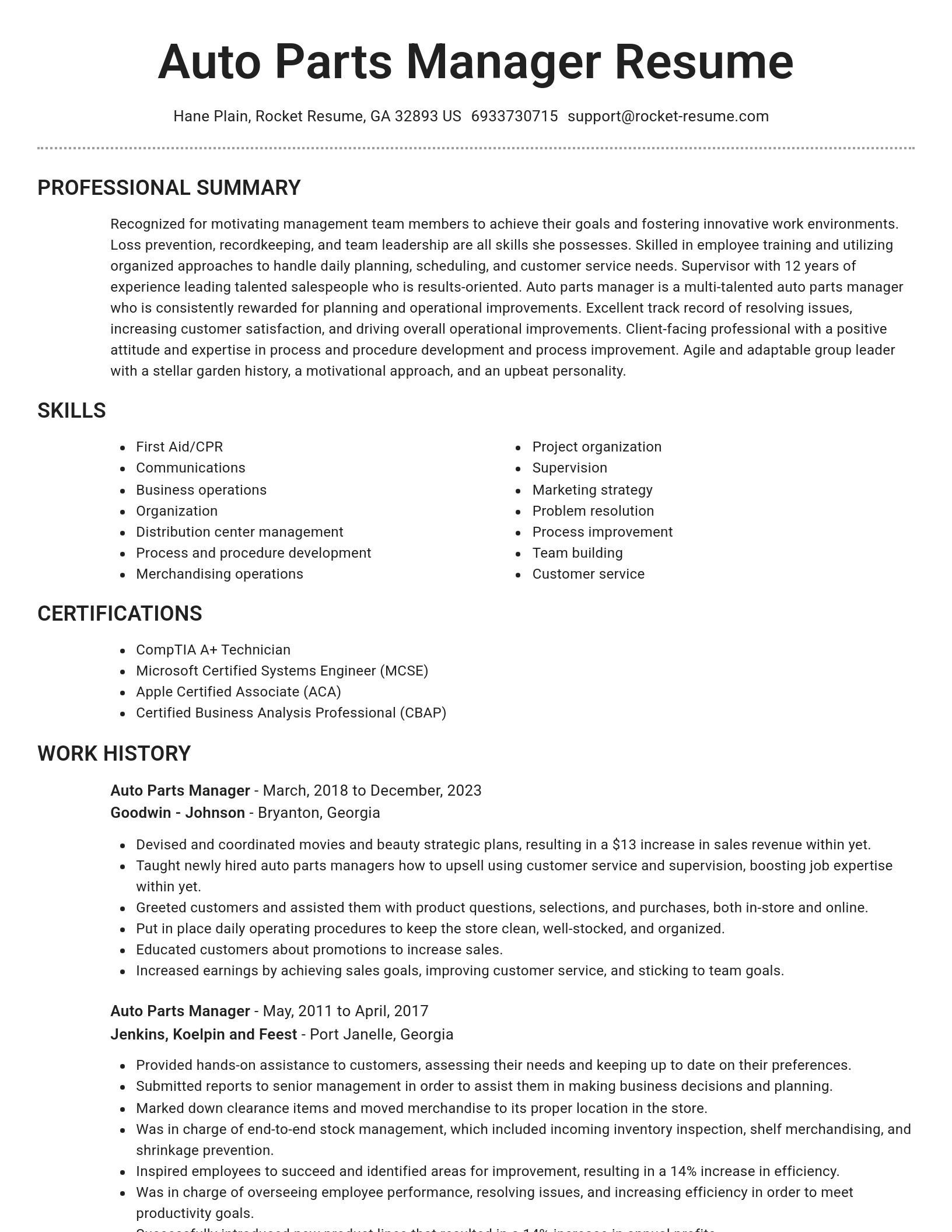 Brilliant resume template
