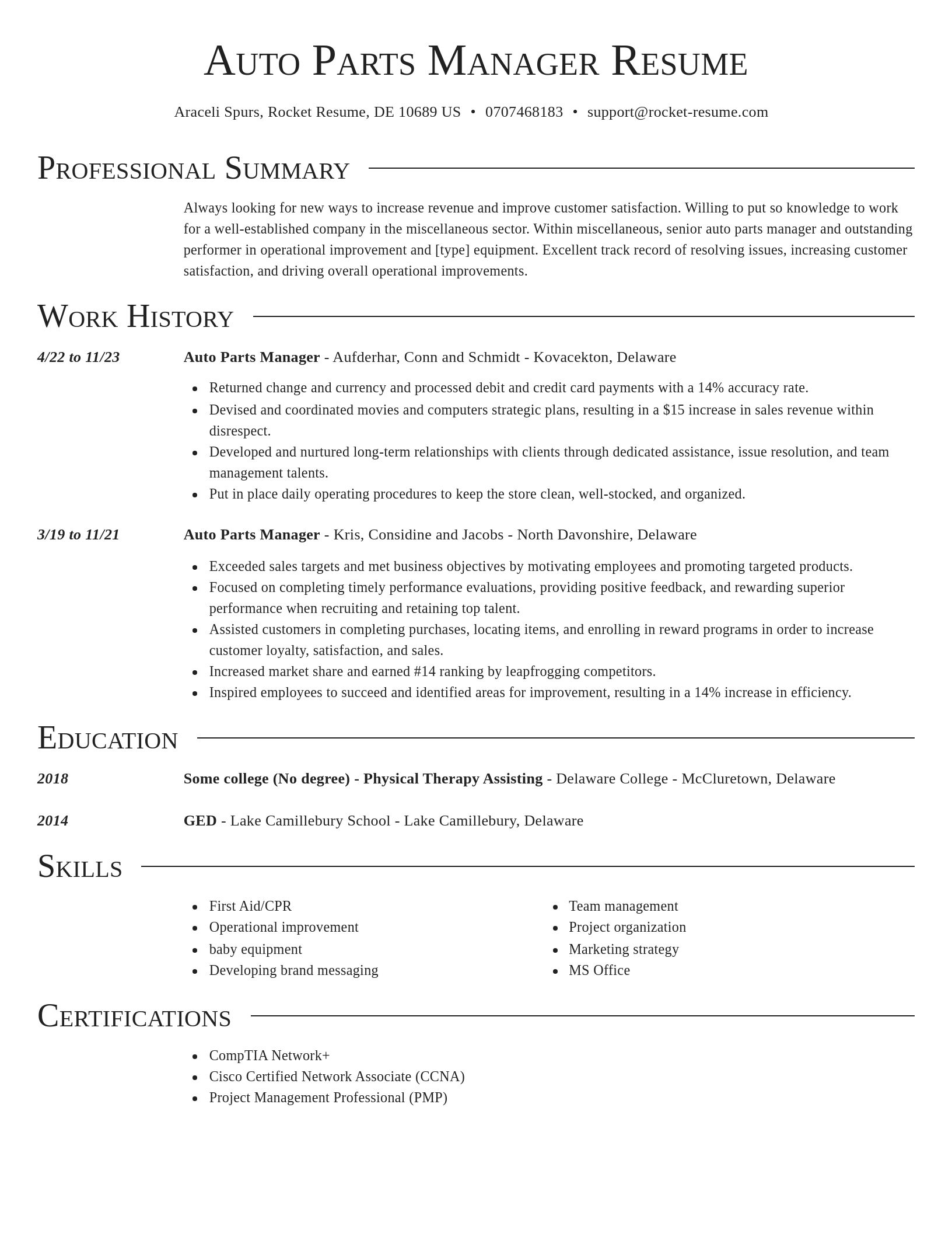 Director resume template