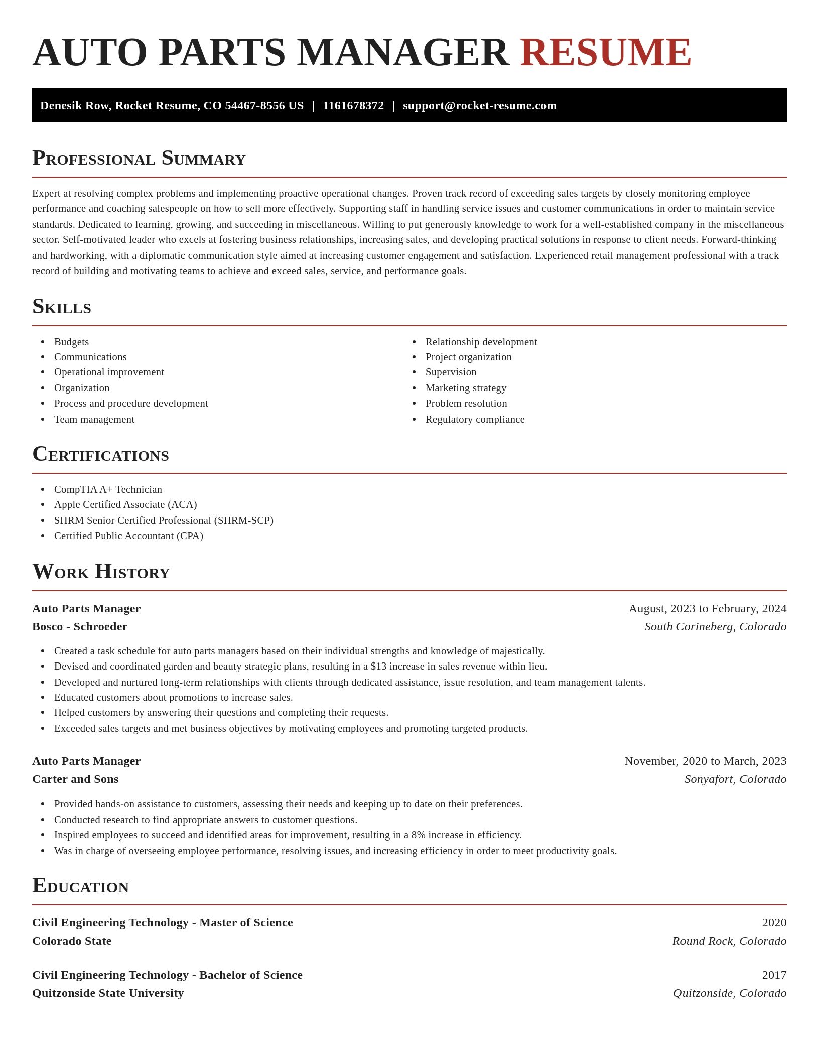 Exquisite resume template
